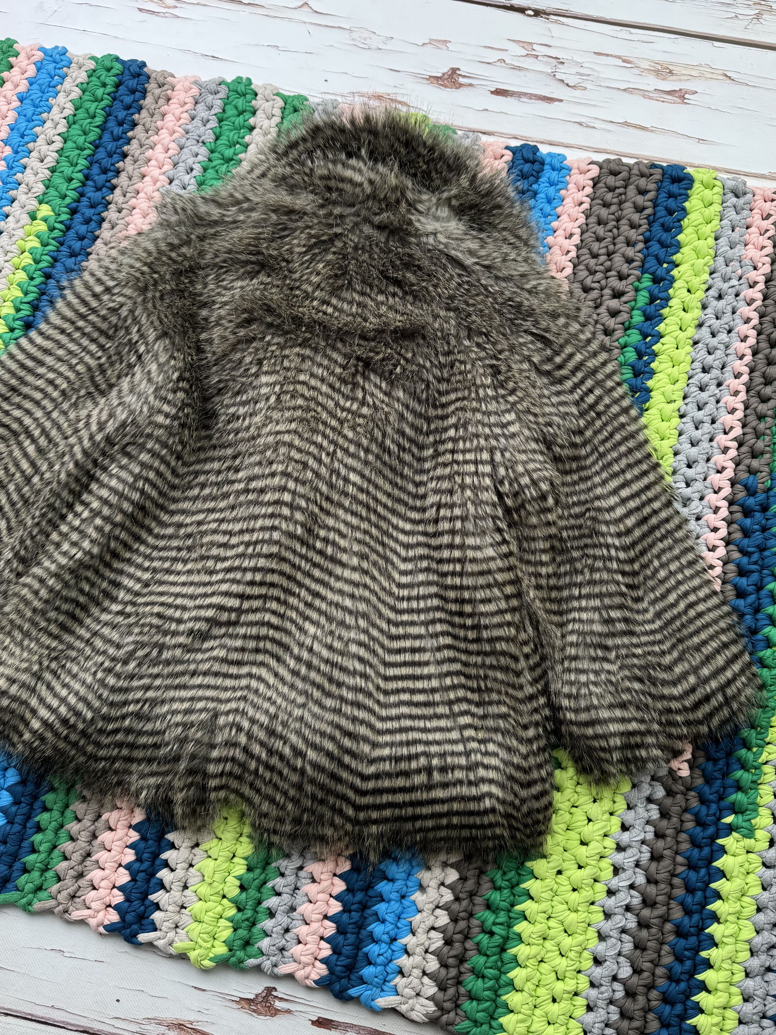 Japanese Brand Vintage Cropped Faux Fur Coat (ET1)(D15) Size XS / US 0-2 / IT 36-38 - 8 Thumbnail