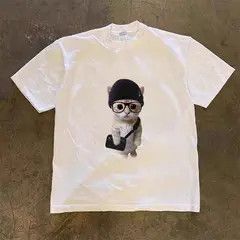 Japanese Brand Hip Hop Retro Creative Print Loose Short Sleeve T-Shirt Size US M / EU 48-50 / 2 - 3 Thumbnail