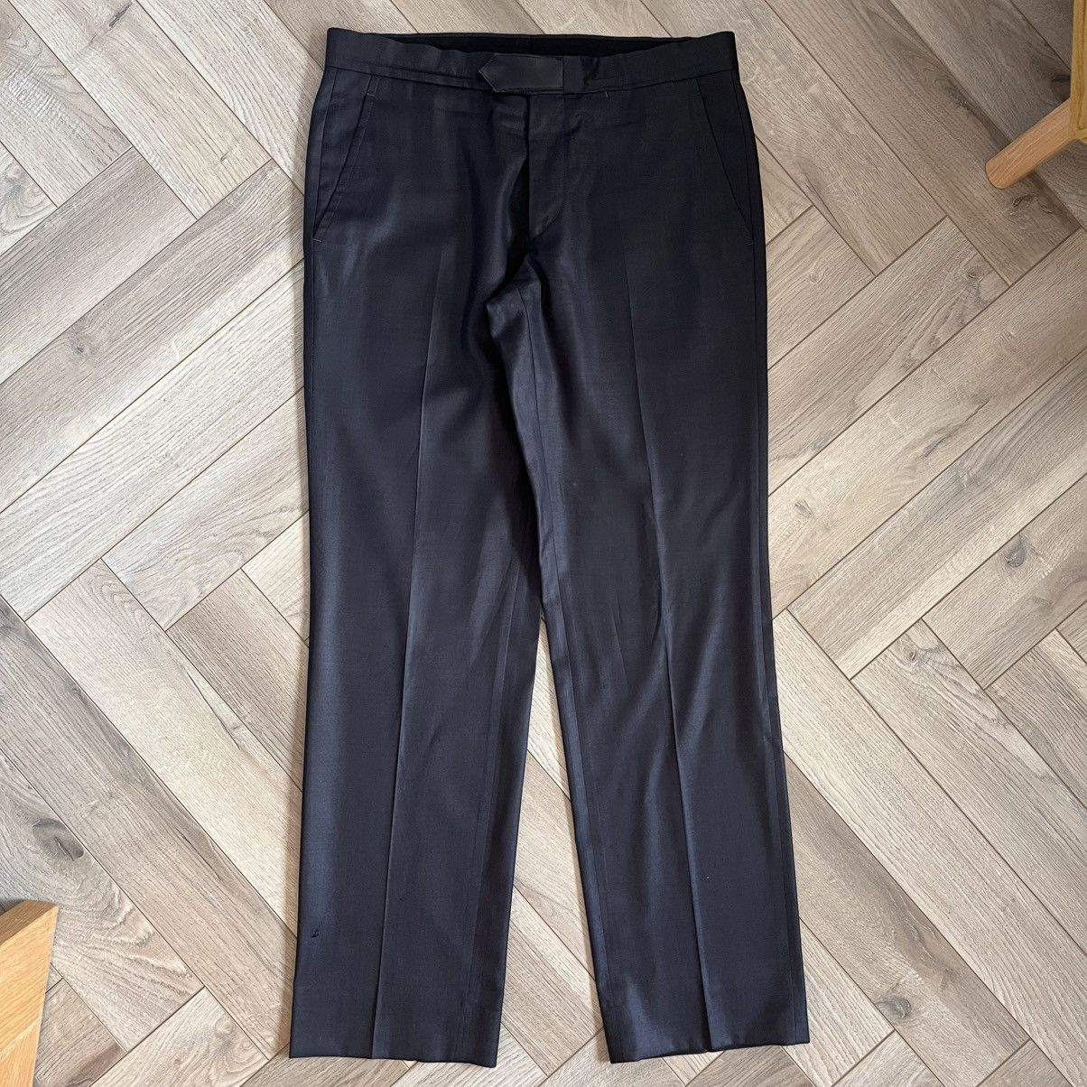 Hermes Hermès Paris Leather & Wool Dress Trousers Size 42R - 1 Thumbnail