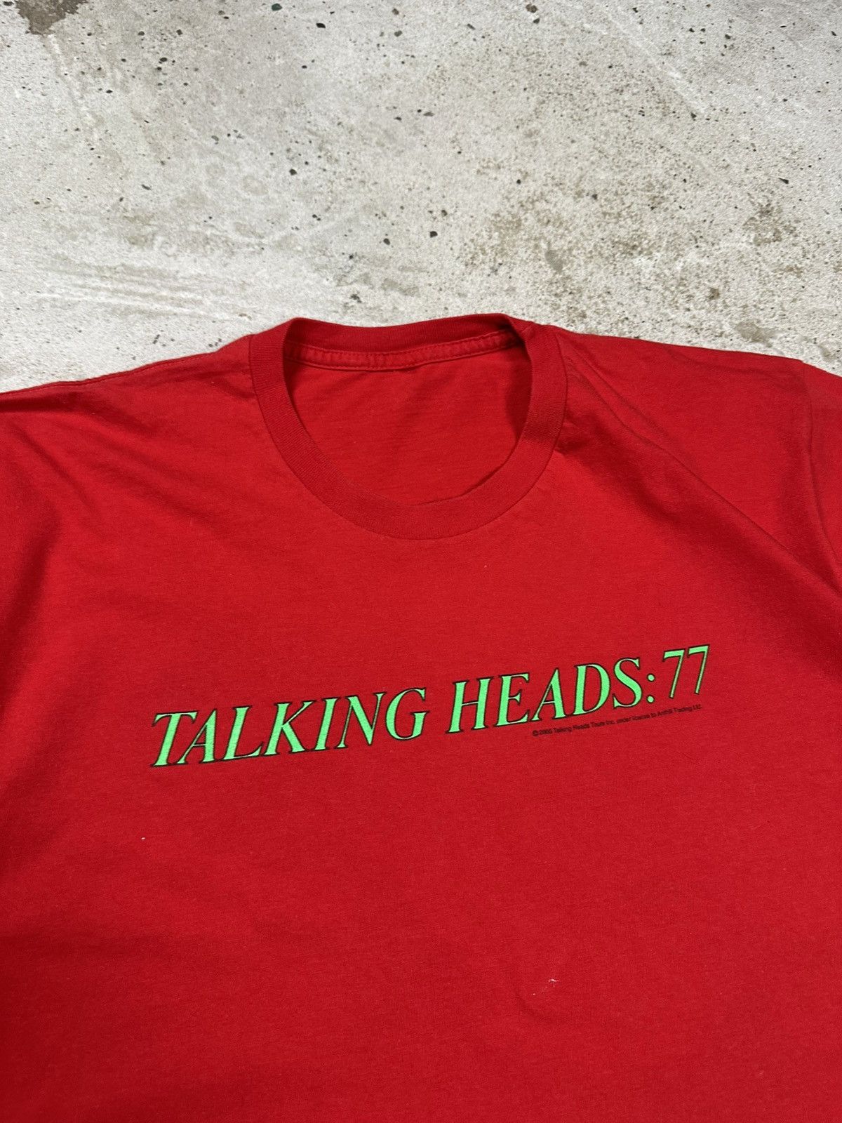 Band Tees Vintage 2005 Talking Heads 77 Band Tour Red T Shirt Tee Size US L / EU 52-54 / 3 - 7 Thumbnail