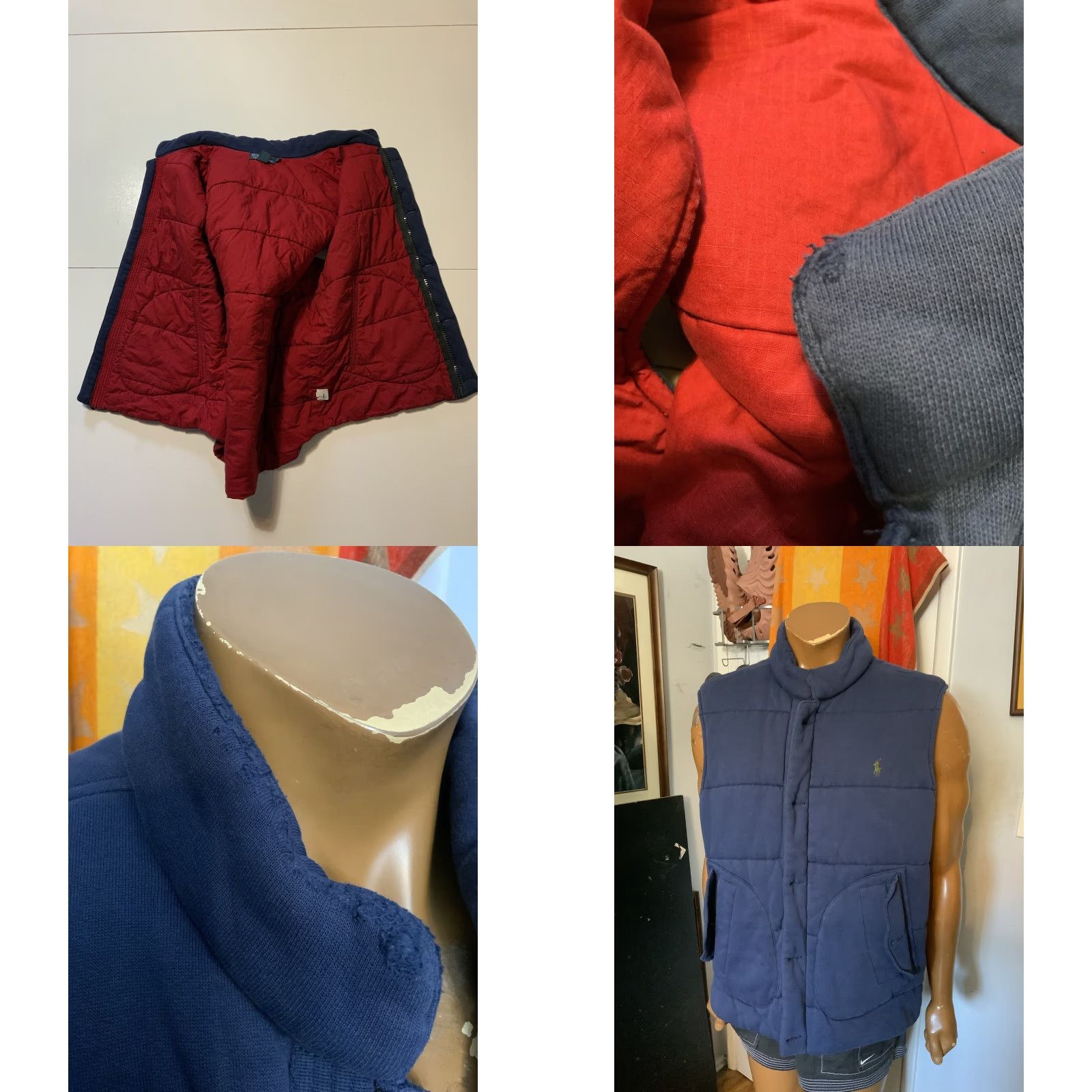 Polo Ralph Lauren VINTAGE Polo Ralph Lauren Navy Blue Pony Logo Quilted Puffer Vest Jacket XL Men Size US XL / EU 56 / 4 - 9 Thumbnail