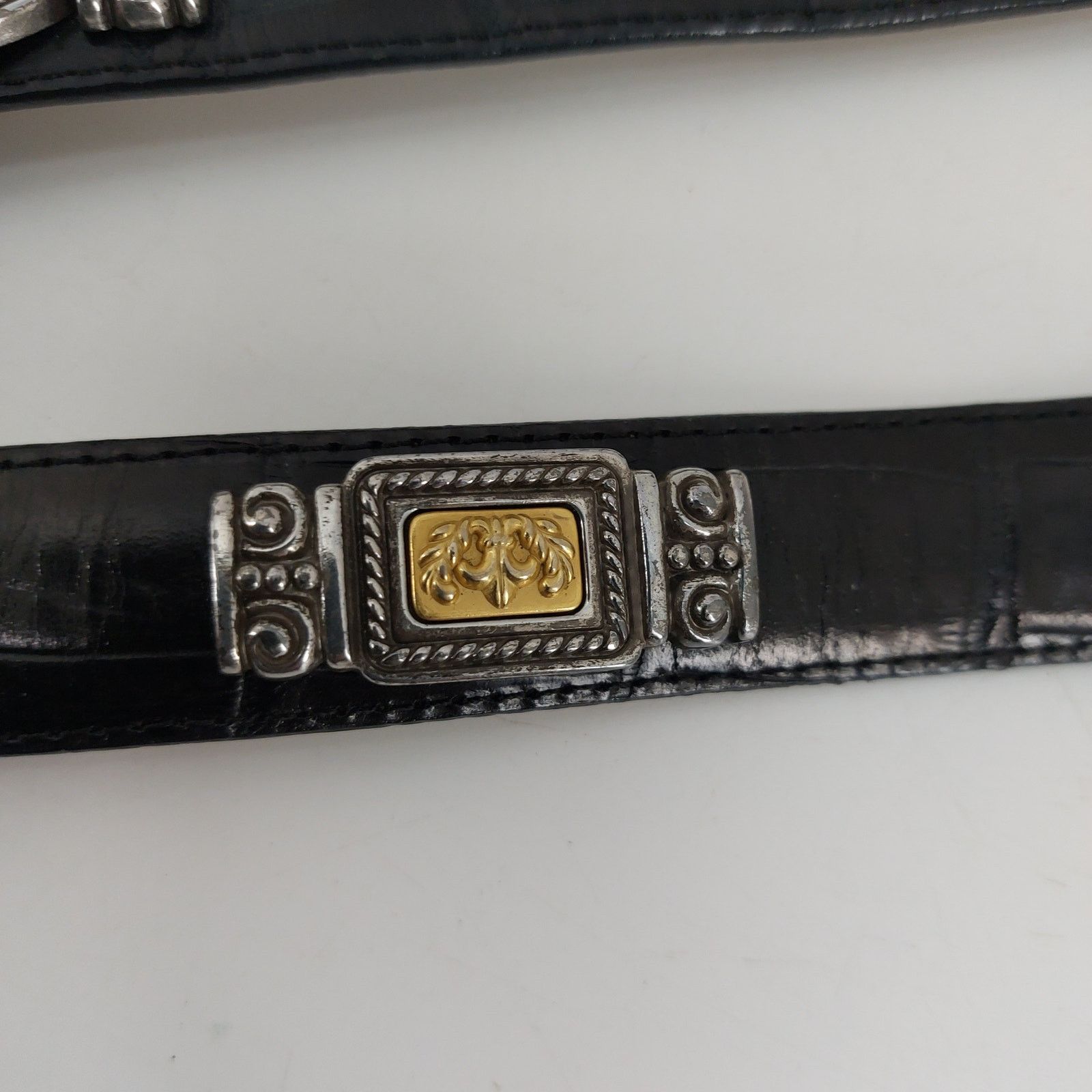 Brighton Brighton Museum Collection Black Leather Belt Coins M Size ONE SIZE - 6 Thumbnail