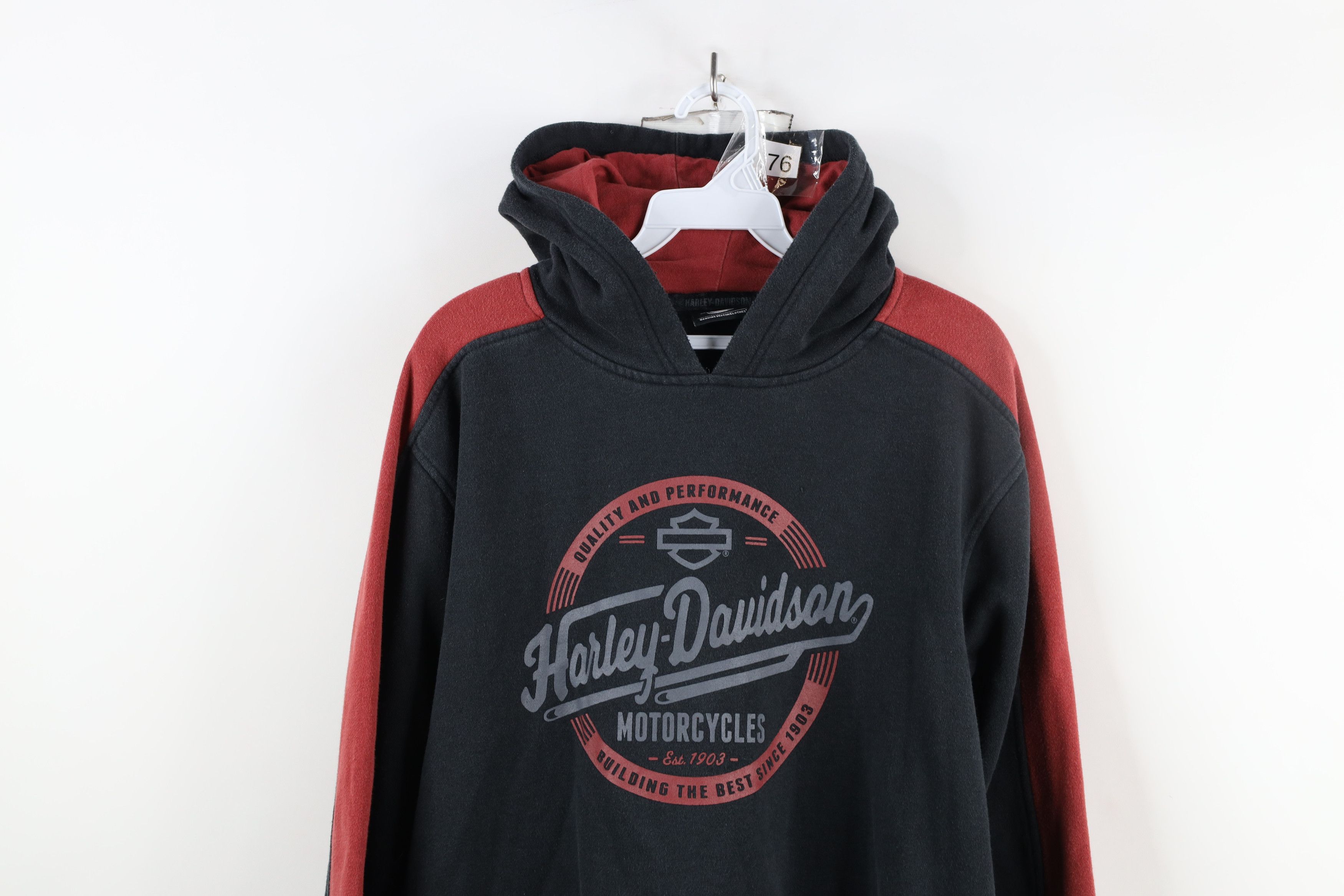 Harley Davidson × Vintage Vintage Y2K Harley Davidson Spell Hoodie Sweatshirt Black Size US M / EU 48-50 / 2 - 2 Thumbnail