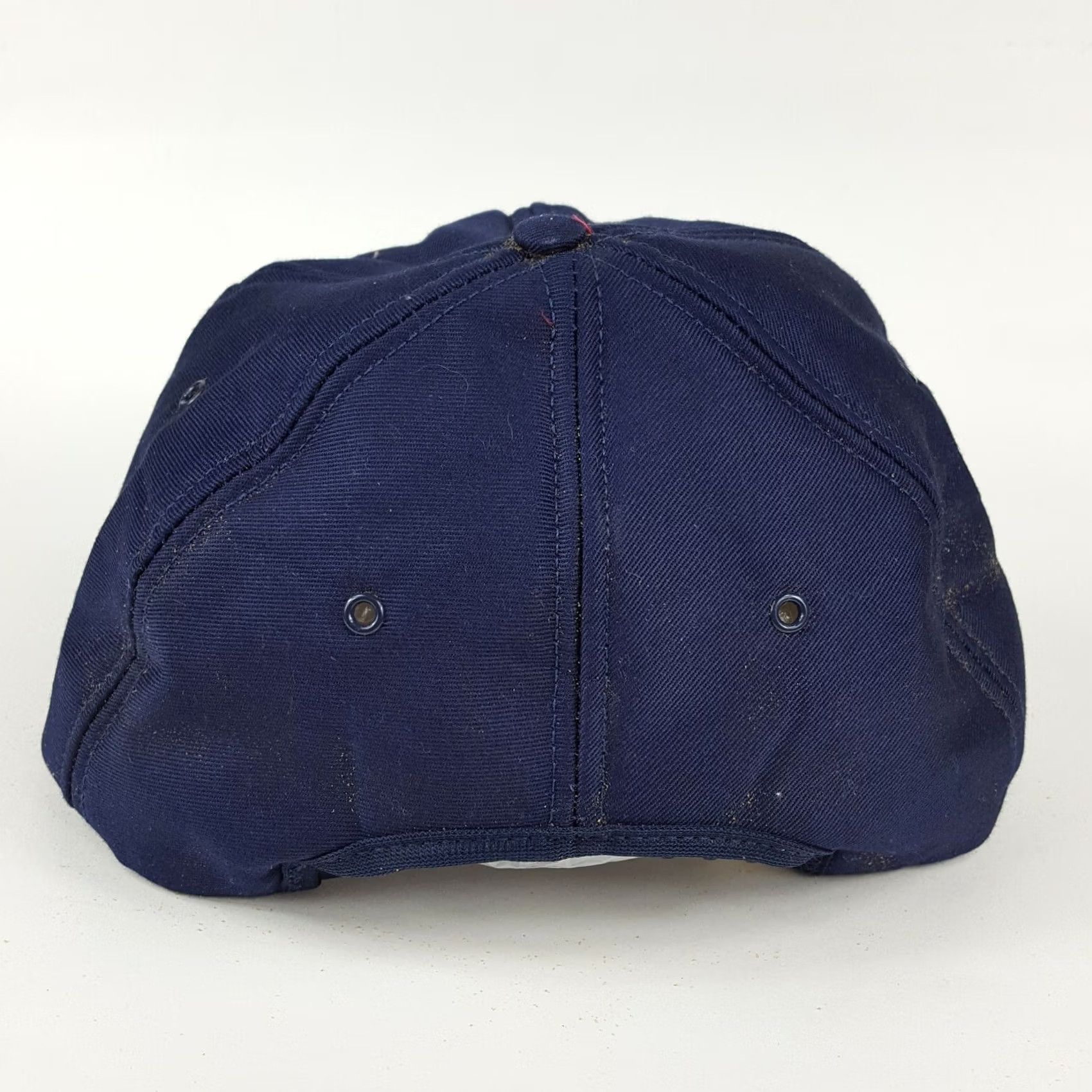 Denime VINTAGE Maymead Farm Denim USA Made Trucker Hat Snapback Retro Cap Patch Hat Adjustable Blue 80s Farming Work Mens Size ONE SIZE - 5 Thumbnail