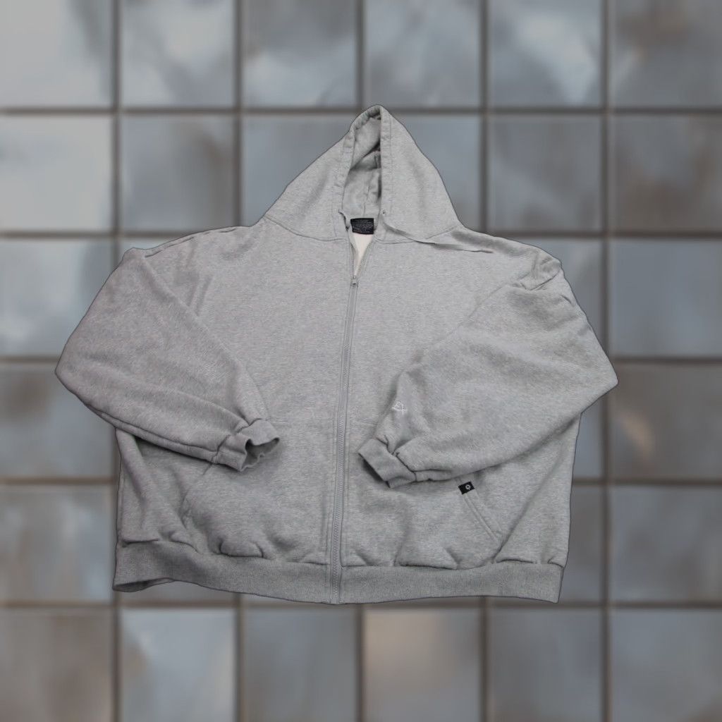 Vintage Popflex Hoodie 3X Gray Zip Full Zip Oversized Sweatshirt - Lightweight, Fleece, Activewear, Athleisure, Relaxed Womens, Plus Size, Casual, Streetwear Size XXL / US 16-18 / IT 52-54 - 1 Thumbnail