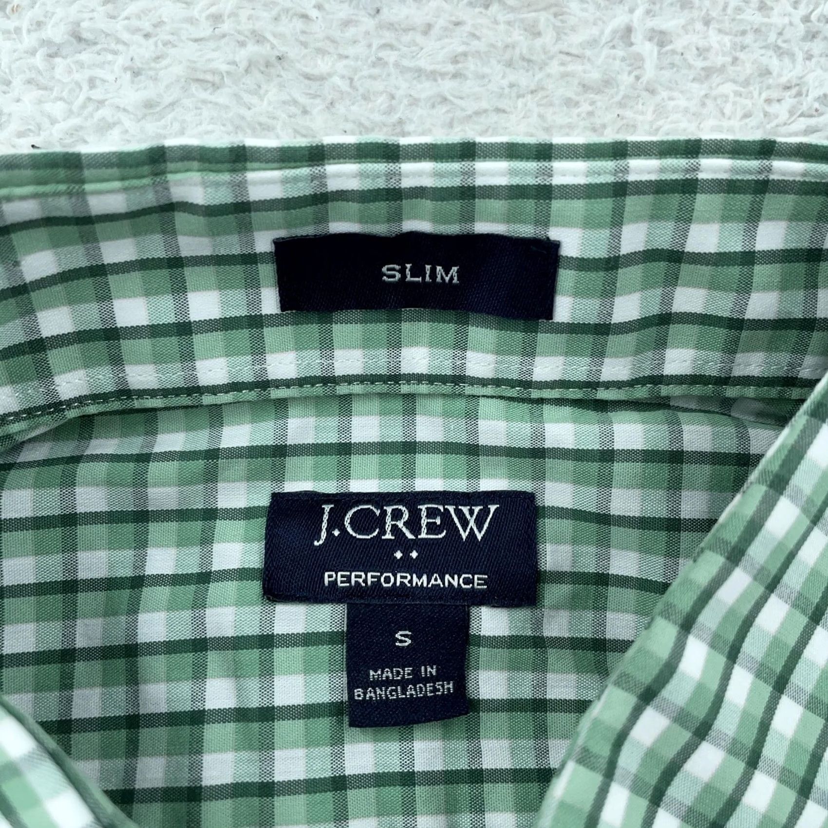 J.Crew J.Crew Shirt Mens Small Green Gingham Slim Fit Collared Button Up Size US S / EU 44-46 / 1 - 7 Thumbnail