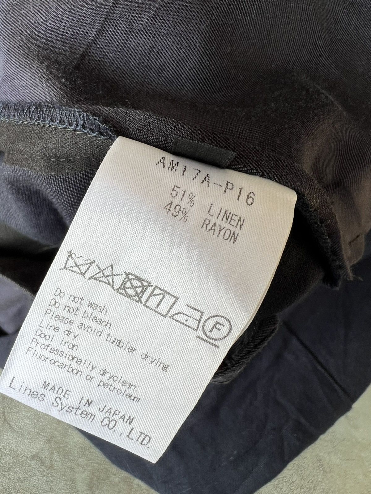 ato Ato Made in Japan Navy Blue Linen Trouser Pant Size US 29 - 21 Thumbnail