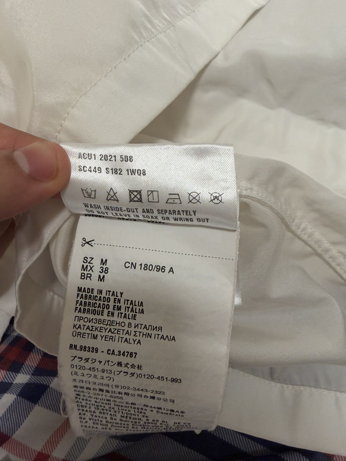 Prada White Prada Re-nylon Short-sleeved Shirt Size US M / EU 48-50 / 2 - 7 Thumbnail