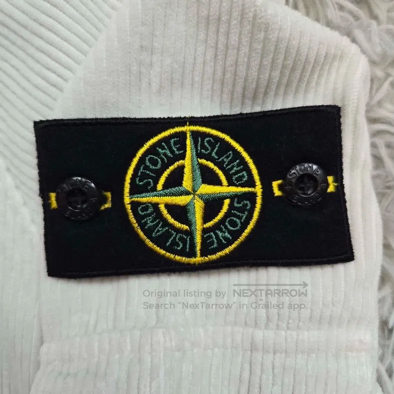 Stone Island Stone Island Velvet Hooded Jacket, White, L Size Size US L / EU 52-54 / 3 - 4 Thumbnail