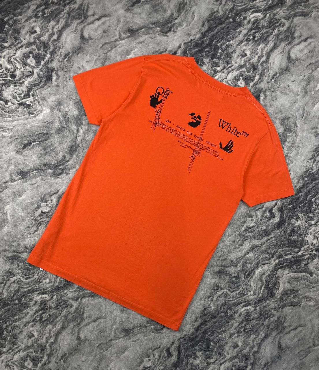 Off-White Off-White Workers T-Shirt Big Logo Men Size M Orange Size US M / EU 48-50 / 2 - 1 Thumbnail