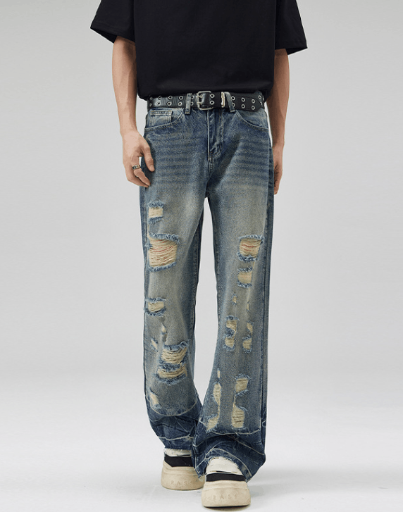 Japanese Brand × Jean American high street baggy ripped jeans y2k Size US 32 / EU 48 - 2 Thumbnail