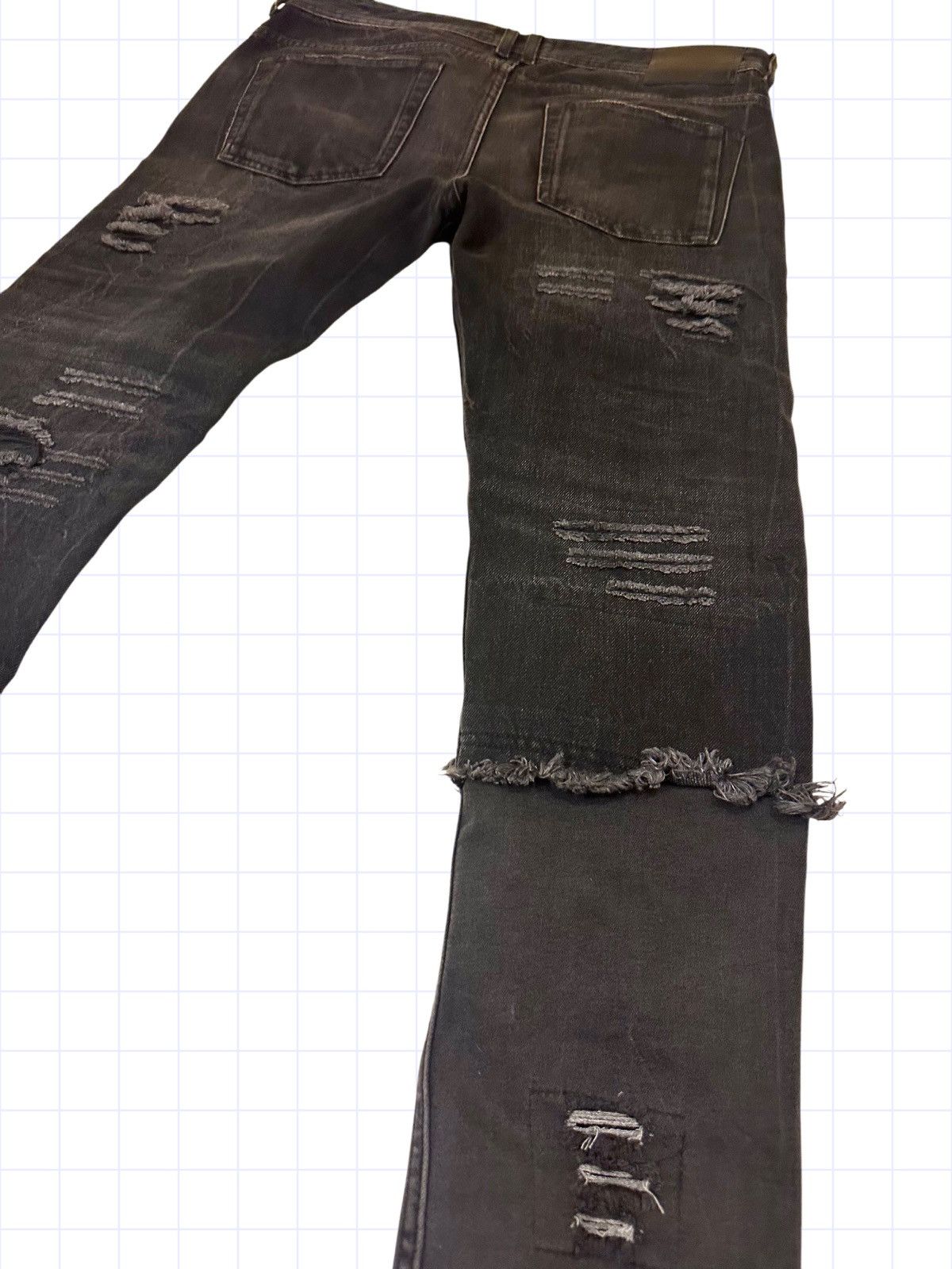 Diesel Black Gold Diesel Black Gold 32 Distressed Slim Skinny Black Denim Size US 32 / EU 48 - 4 Thumbnail