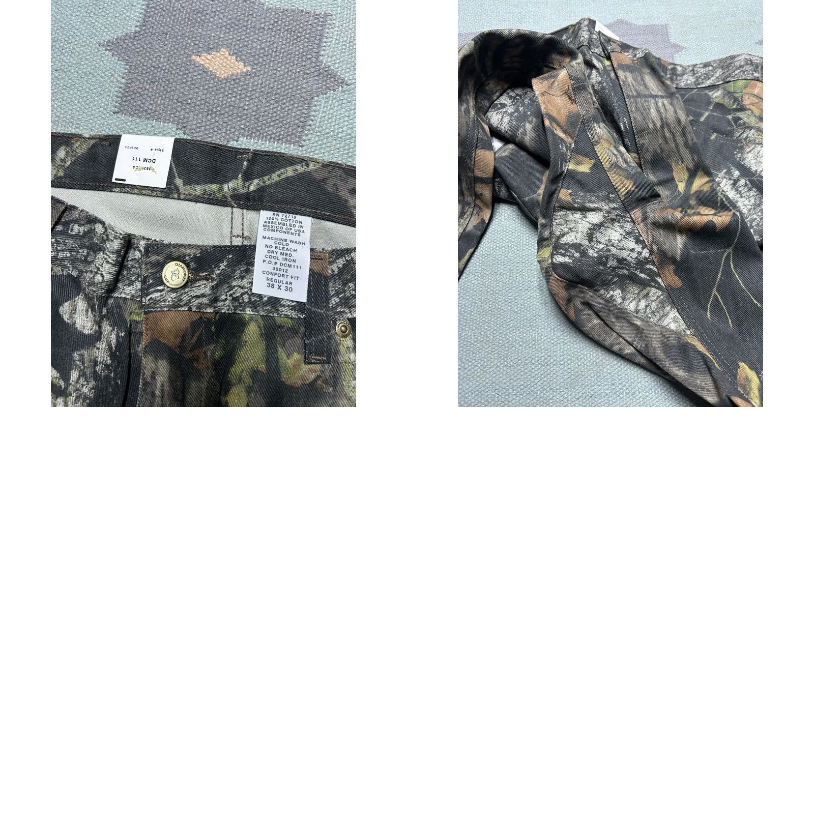 Vintage VINTAGE Diamond Jeans Mossy Oak Camo NWT DEADSTOCK Men 38x30 Straight Jeans Mens Size US 38 / EU 54 - 8 Thumbnail