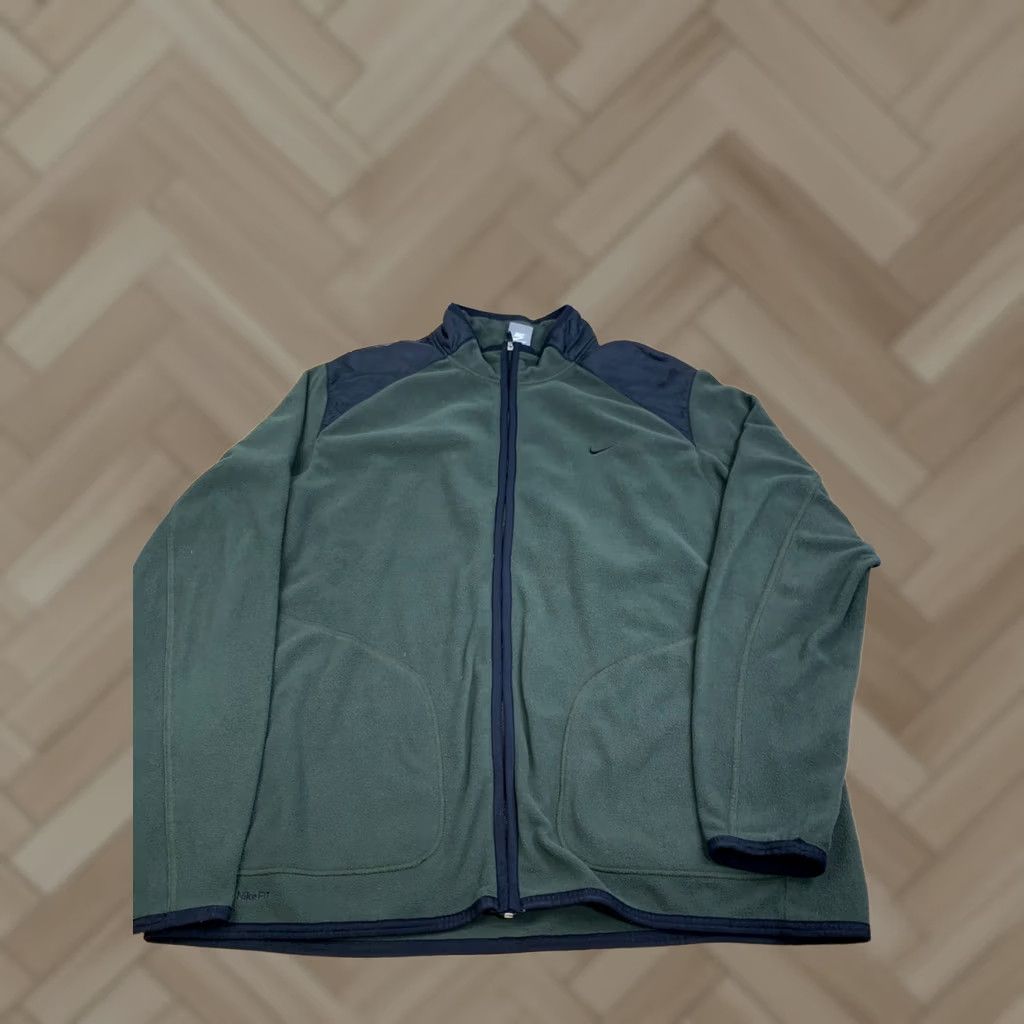 Nike VINTAGE Nike Fleece Jacket Men XL Green Zip Logo 13126 Size US XL / EU 56 / 4 - 1 Thumbnail