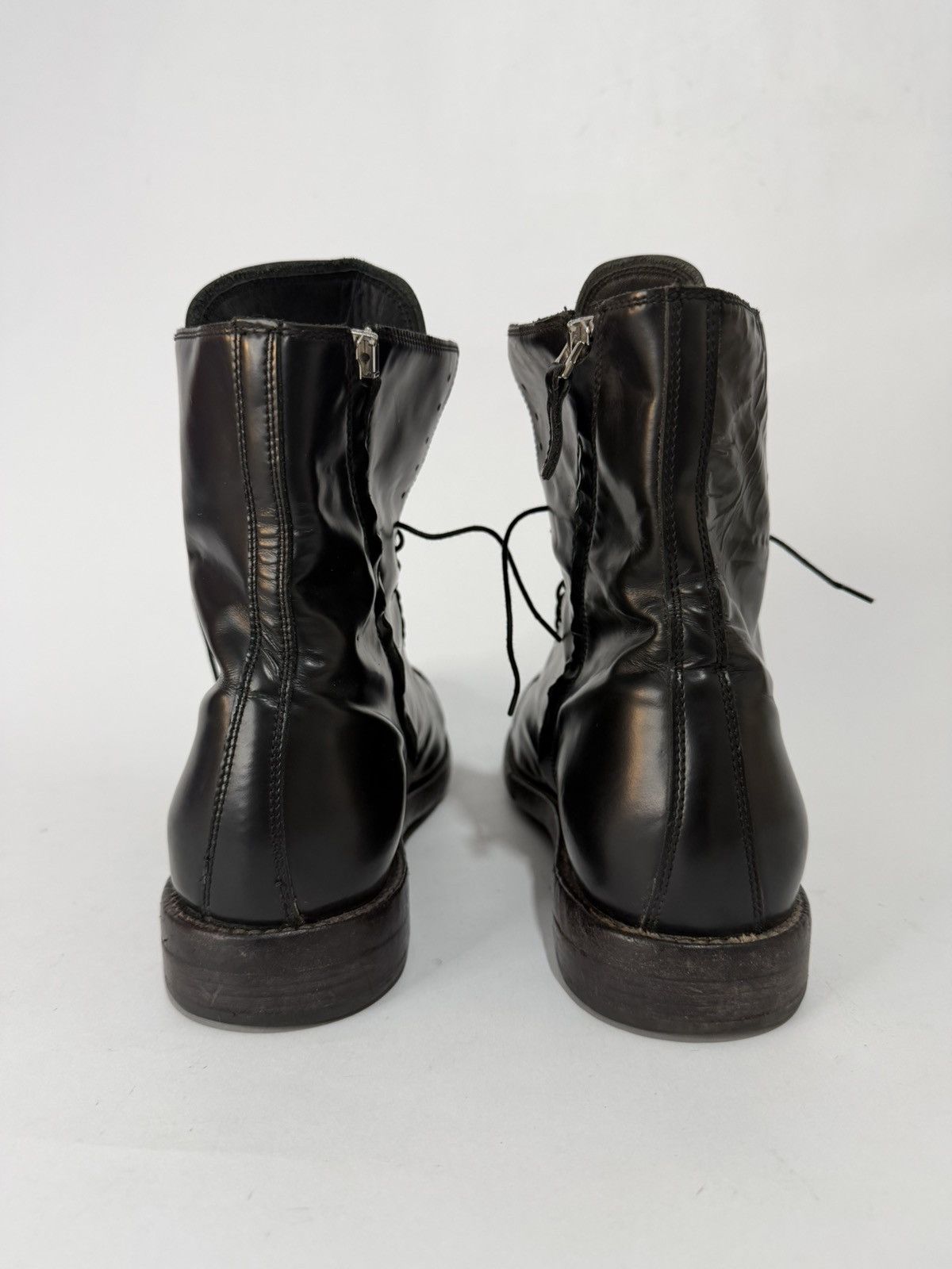 If Six Was Nine Lemargo Black Leather Combat Boots Size US 11 / EU 44 - 5 Thumbnail