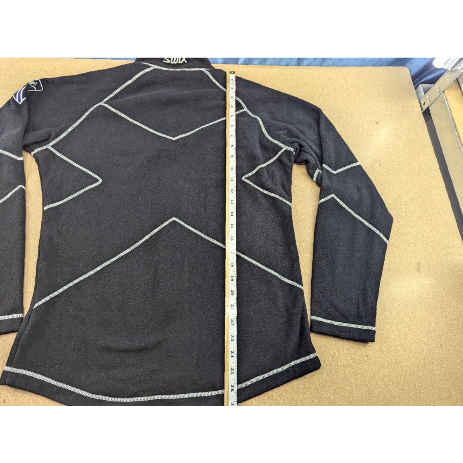 Vintage Swix Ski Jacket Mens M Fleece Black Full Zip Cross Country Sport Shirt Size US M / EU 48-50 / 2 - 5 Thumbnail