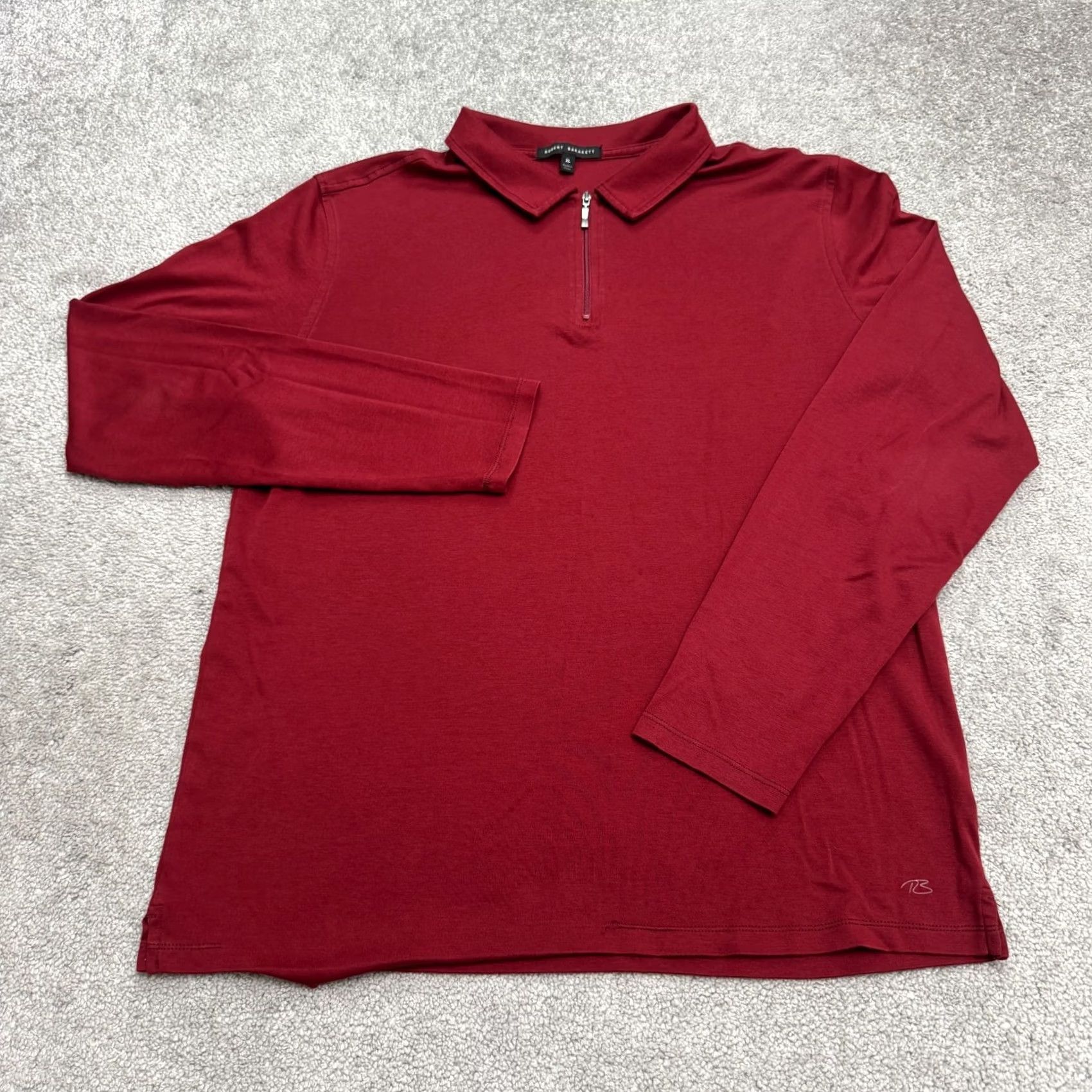 Vintage Robert Barakett Polo Shirt Men XL Red Long Sleeve Knit 100% Cotton Casual Classic Sports Size US XL / EU 56 / 4 - 2 Thumbnail