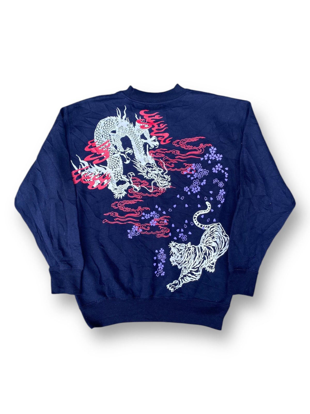 Japanese Brand Vintage Sukajan Art Dragon Japan Traditional Sweatshirt. #E4 Size US L / EU 52-54 / 3 - 1 Thumbnail