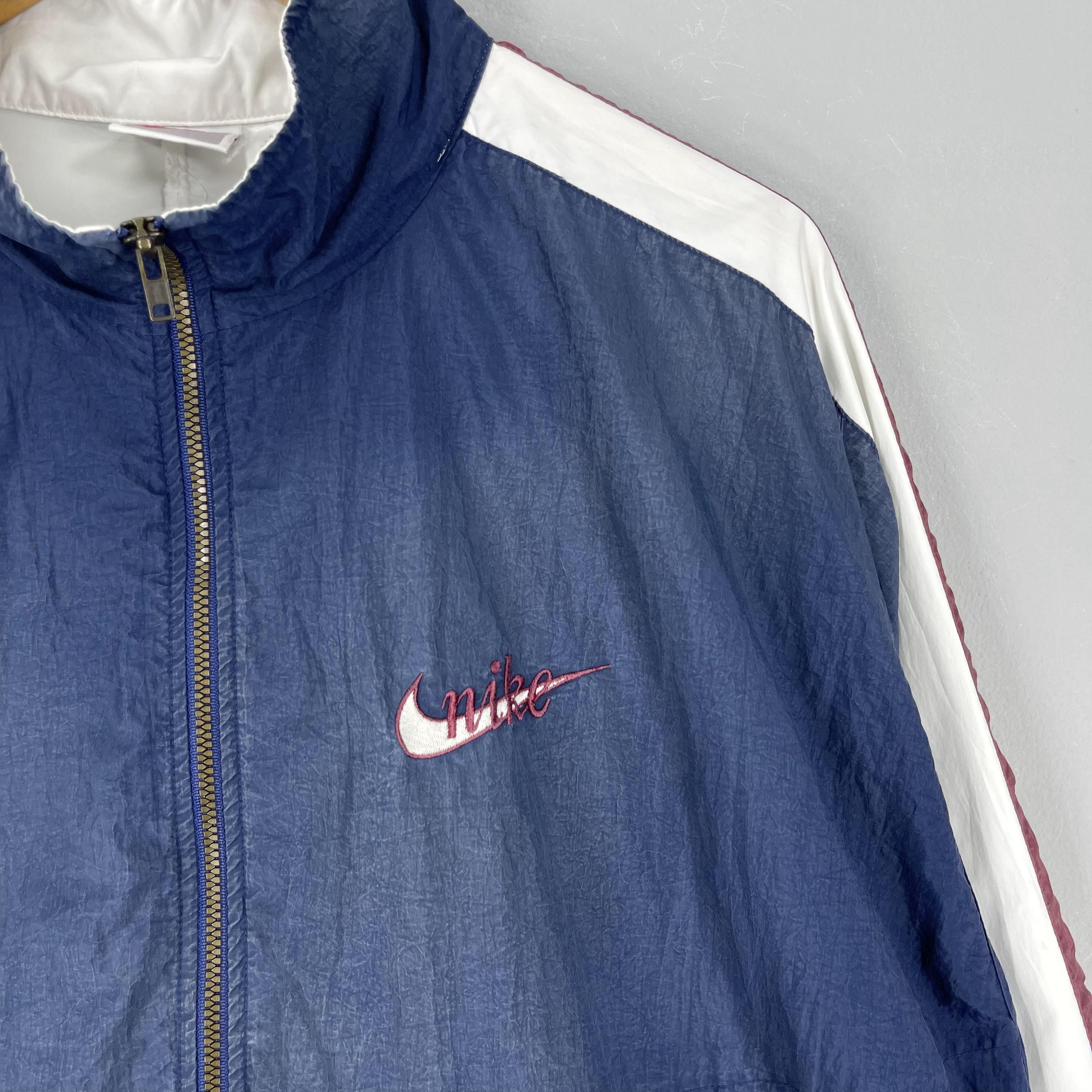 Nike Vintage 90s NIKE Swoosh Light Windbreaker Zipper Jacket Size US XL / EU 56 / 4 - 2 Thumbnail