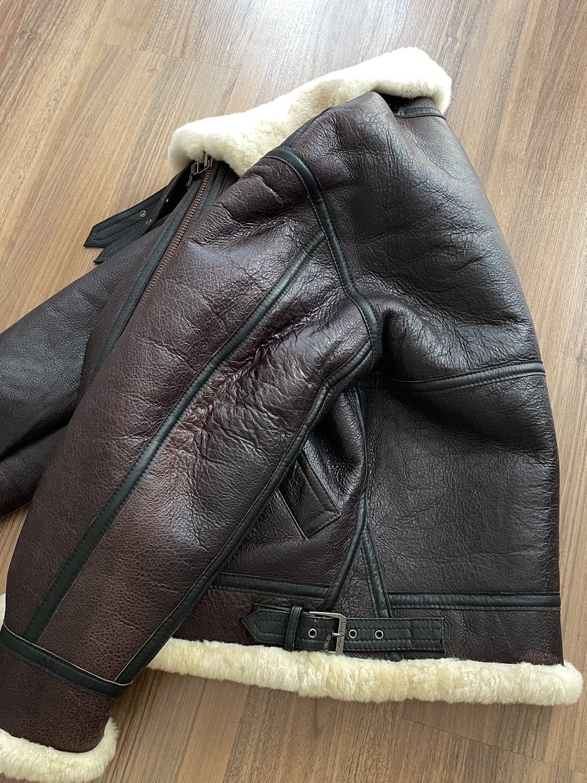 Schott Wind Armour B-3 US Sheepskin Bomber Flight Jacket Size US M / EU 48-50 / 2 - 16 Thumbnail