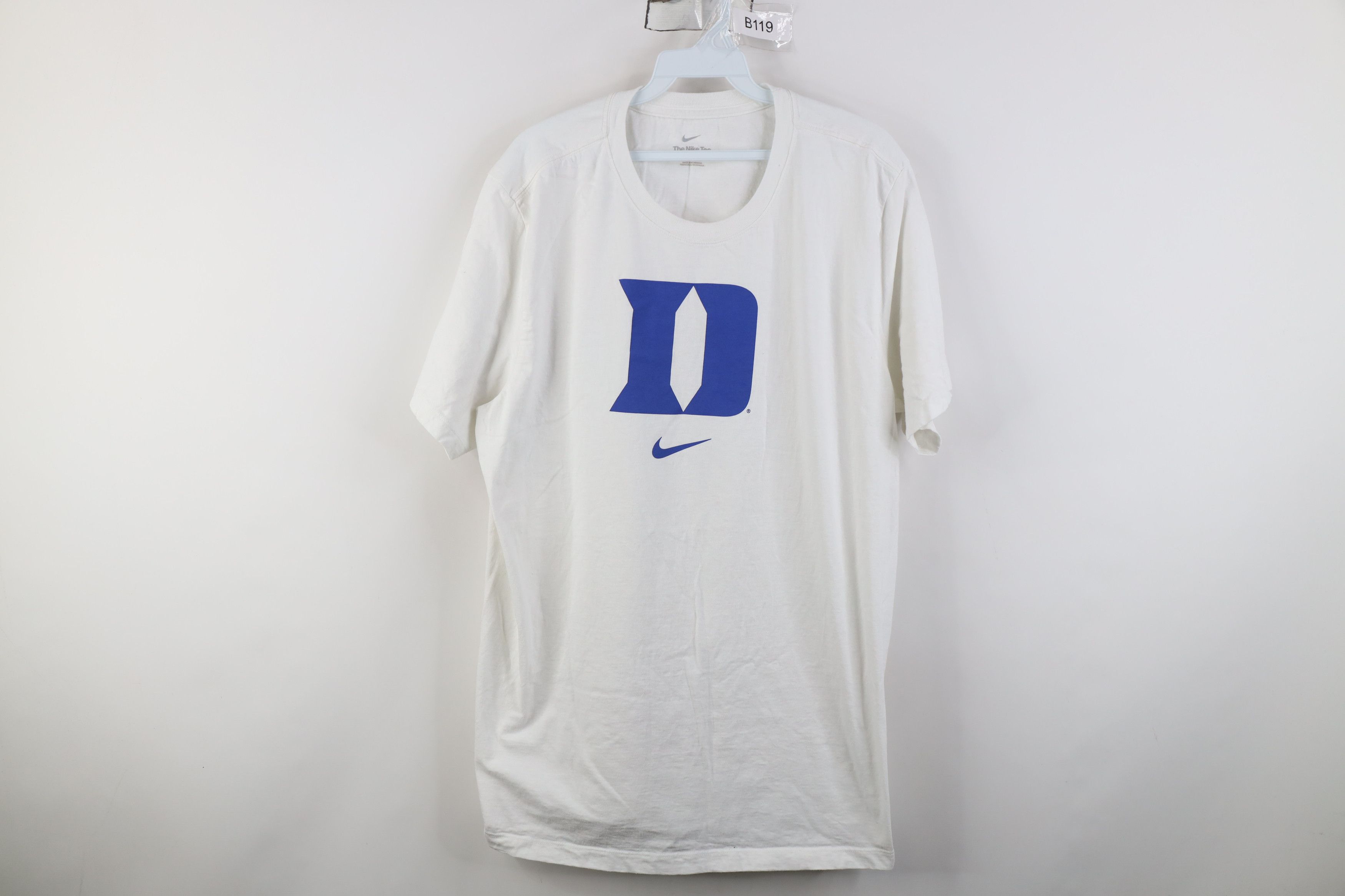 Vintage Y2K Nike Center Swoosh Duke University T-Shirt White