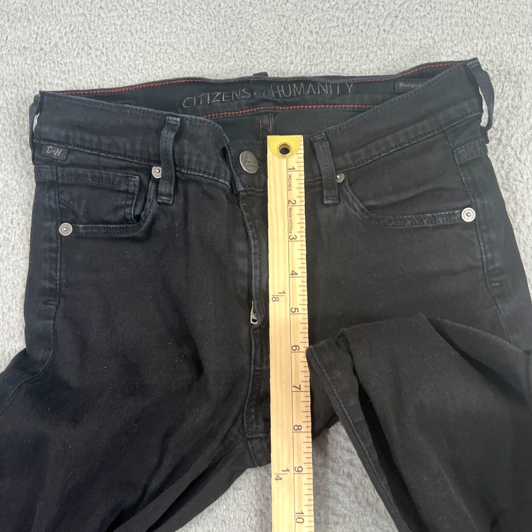 Citizens Of Humanity VINTAGE Citizens of Humanity Jeans Womens Skinny Black 27 Thompson Mid Rise 28-Inch Inseam Size 29" - 3 Thumbnail