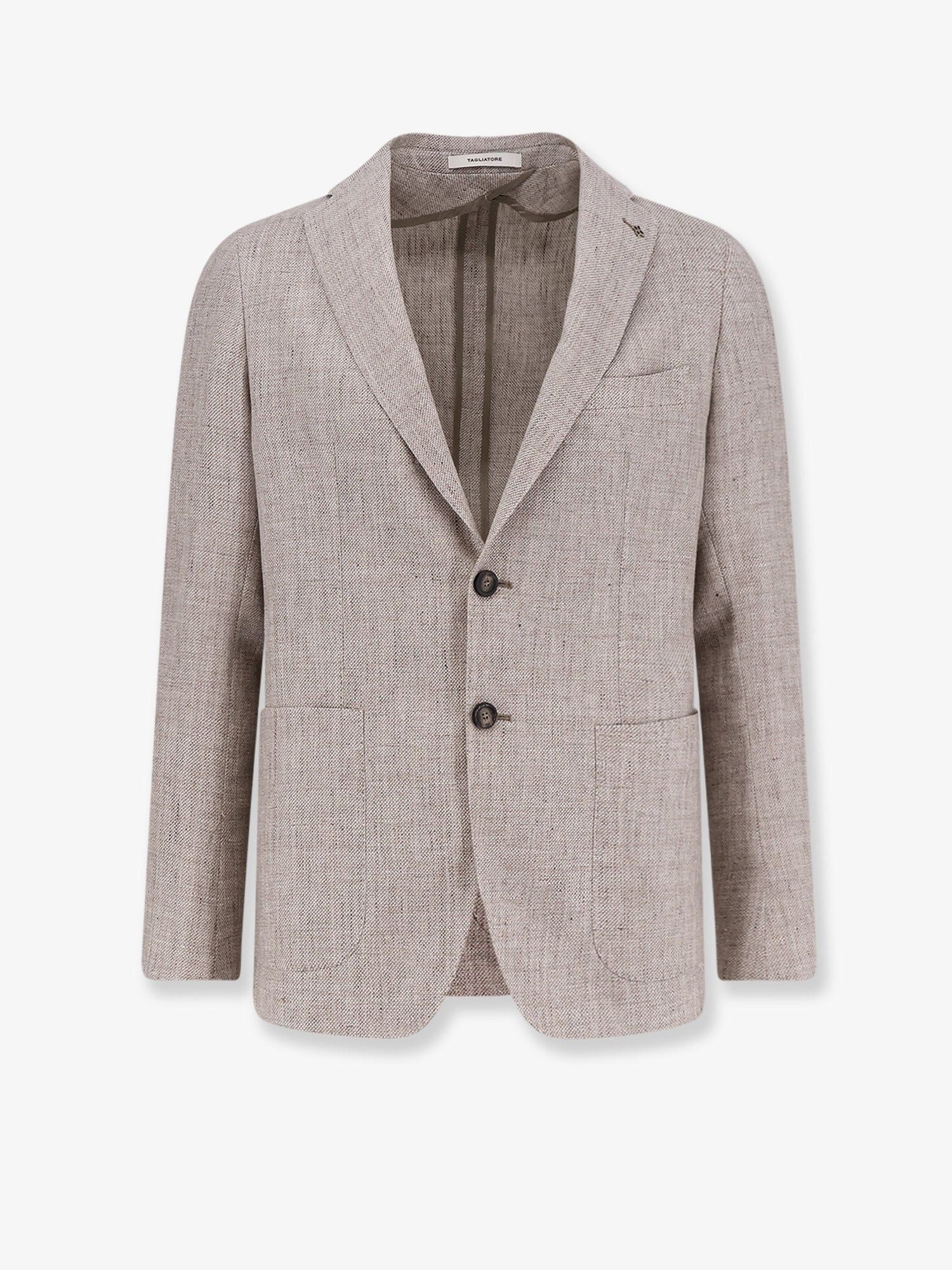 Tagliatore Single-Breasted Linen And Virgin Wool Blazer Size US L / EU 52-54 / 3 - 1 Thumbnail