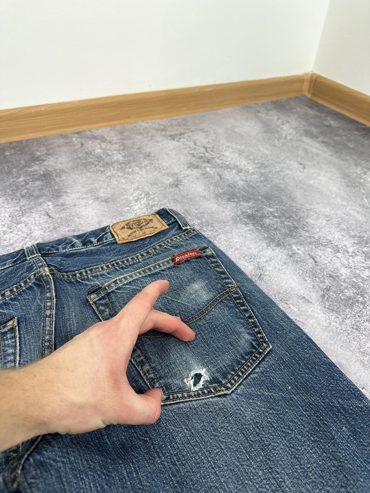 Dickies Vintage Dickies Stone Washed Trashed Denim USA Work Jeans Size US 32 / EU 48 - 5 Thumbnail