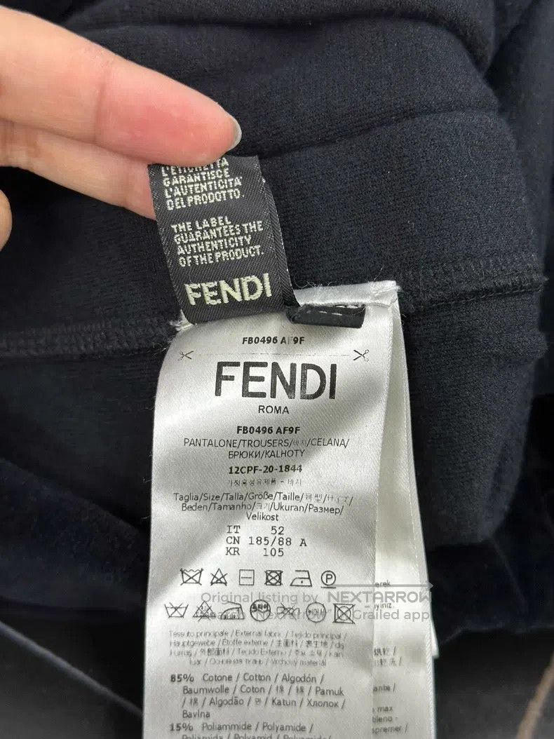 Fendi Fendi Black velvet side-stripe track pants with classic do Size US 36 / EU 52 - 8 Thumbnail