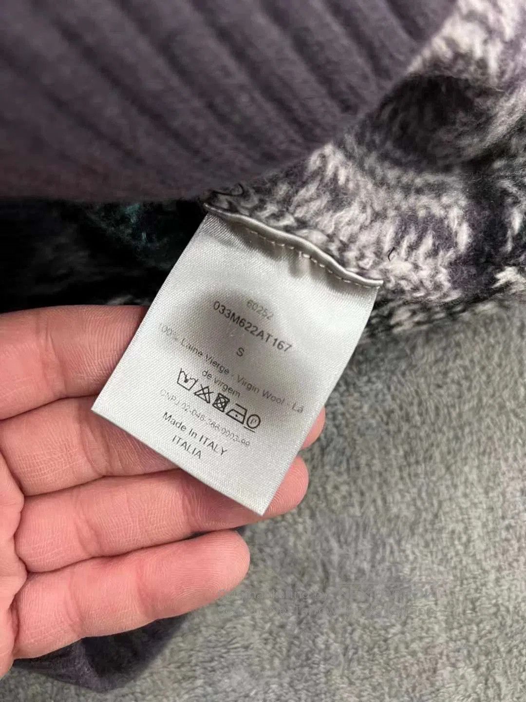 Dior dior patterned knit sweater in blue. Size US M / EU 48-50 / 2 - 2 Thumbnail