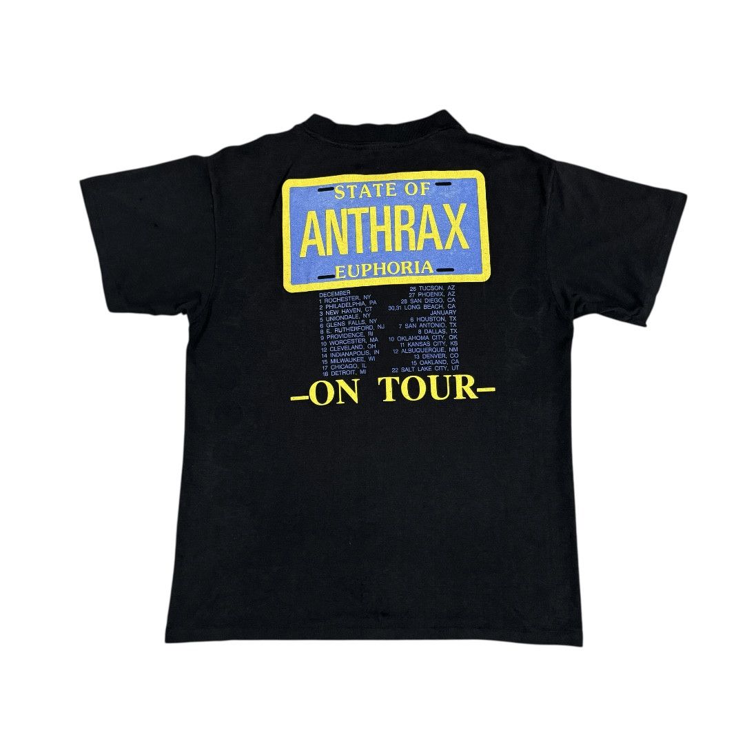 Band Tees Vintage 80s Anthrax Tour Shirt Size US XL / EU 56 / 4 - 4 Thumbnail