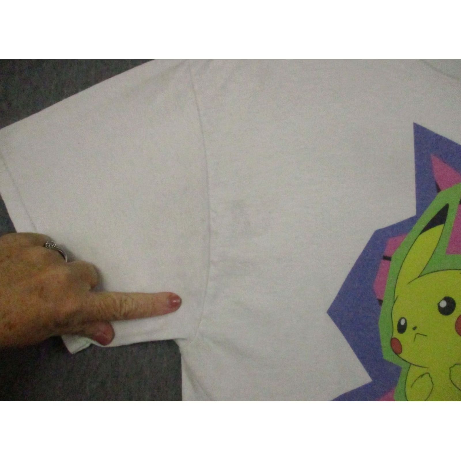 Nintendo Nintendo Pokemon T-Shirt Pikachu White Cotton Short Sleeve Large L Unisex Adults Mens Womens Size US L / EU 52-54 / 3 - 7 Thumbnail