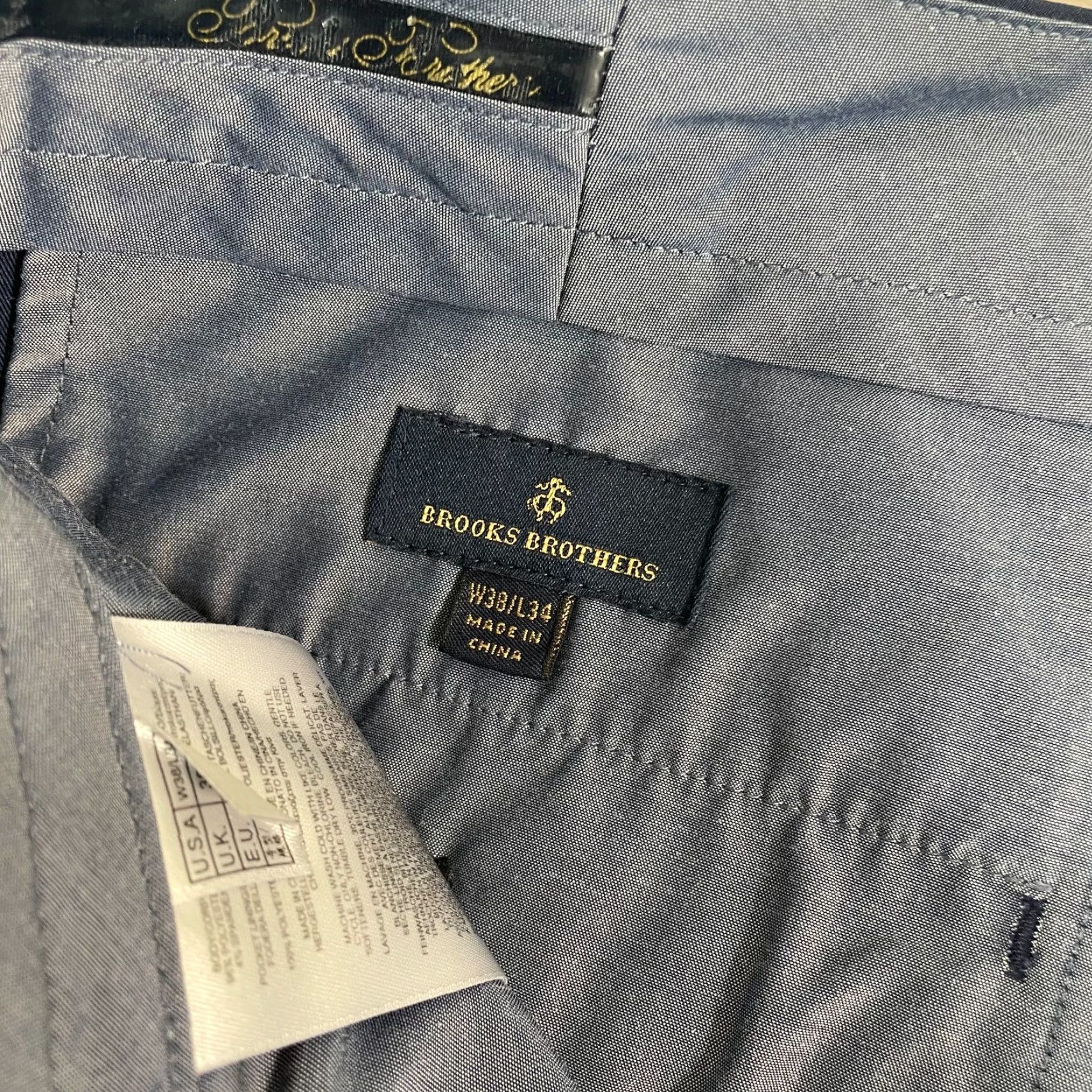 Brooks Brothers Brooks Brothers Performance Chino Pants Men 38x34 Navy Blue Stretch Golf Preppy Size US 38 / EU 54 - 2 Thumbnail