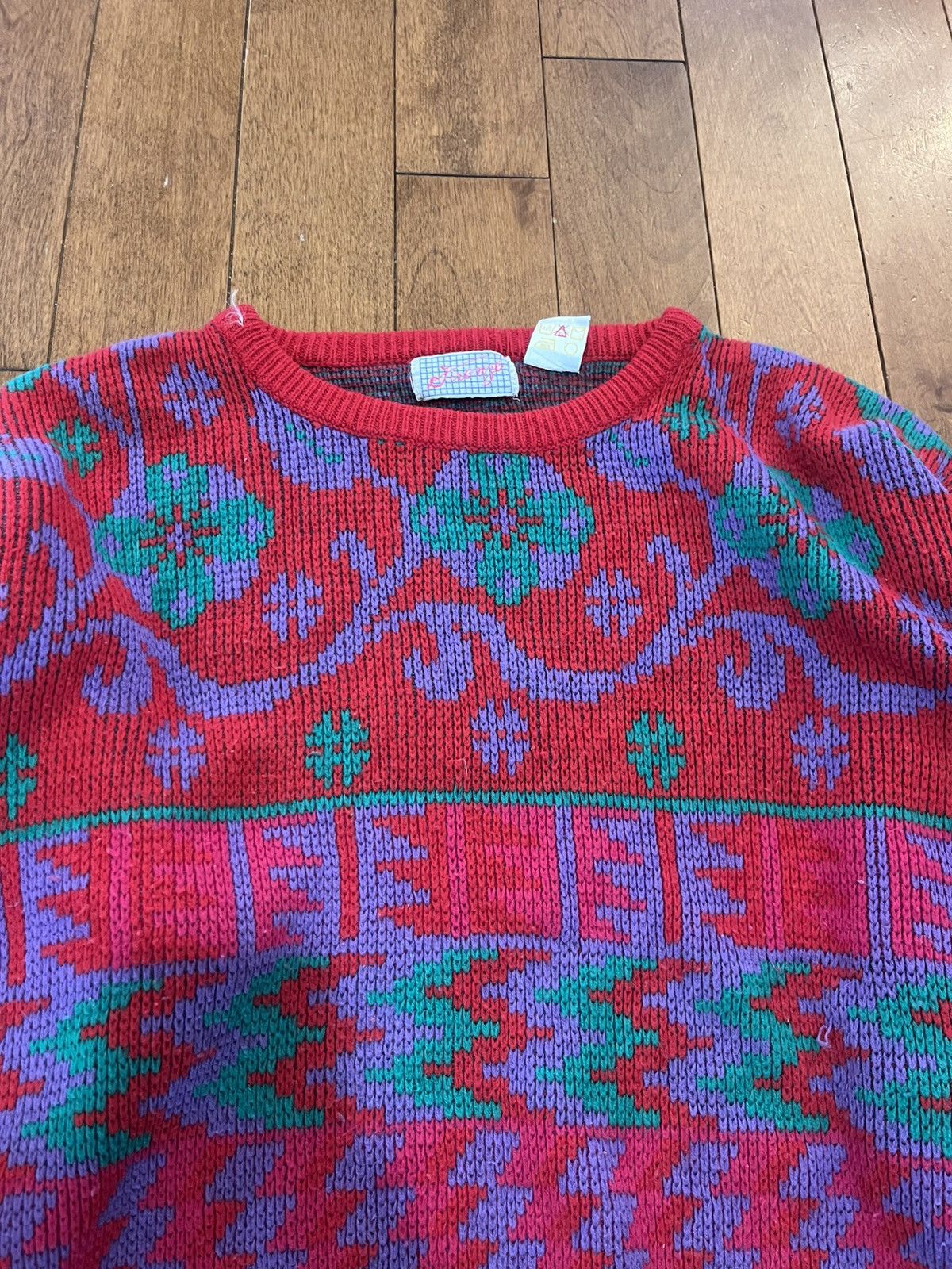 Vintage Vintage red knit sweater Size S / US 4 / IT 40 - 1 Thumbnail