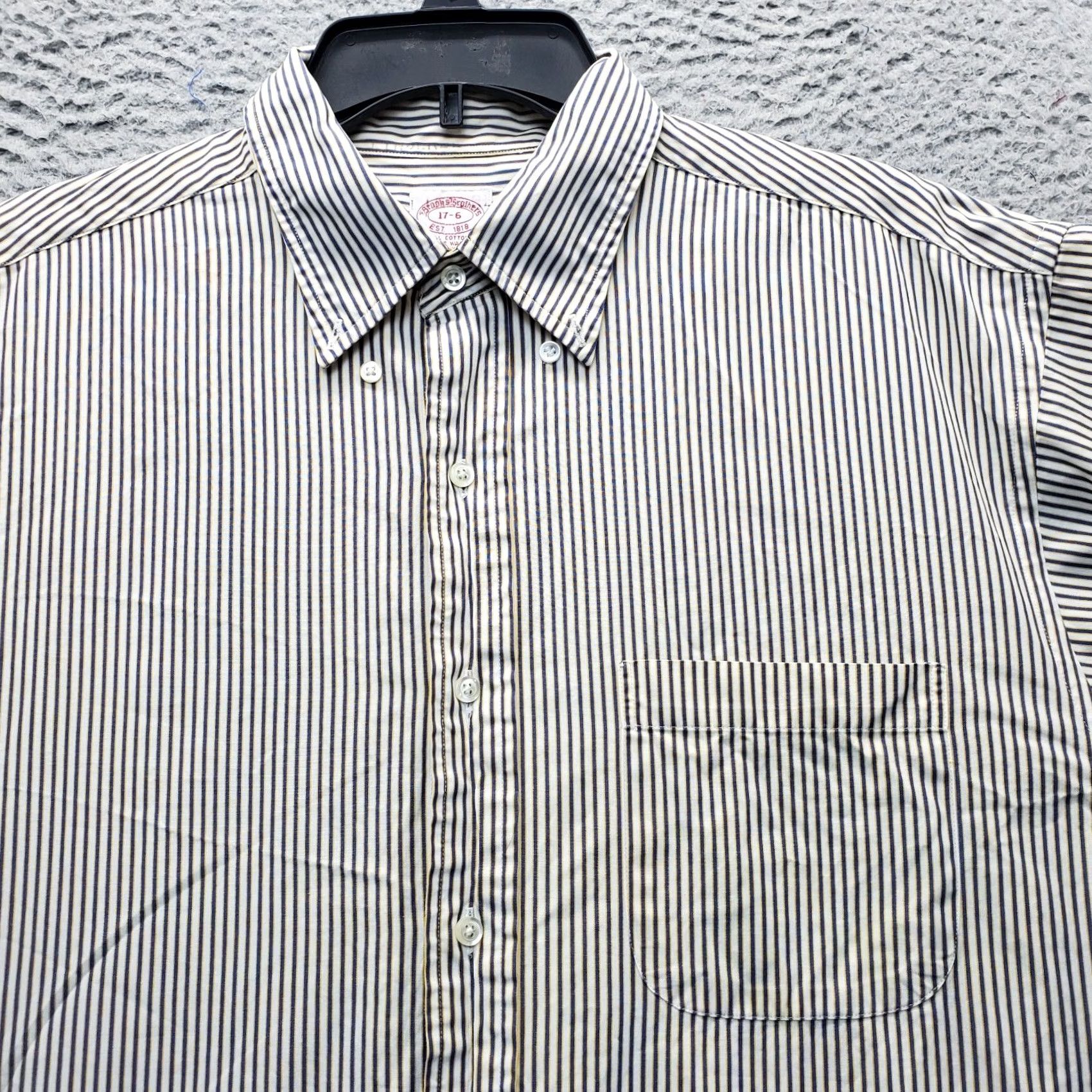 Brooks Brothers Brooks Brothers Dress Shirt Mens 17 Multicolor Striped Long Sleeve Collar Button Down Size 46R - 7 Thumbnail