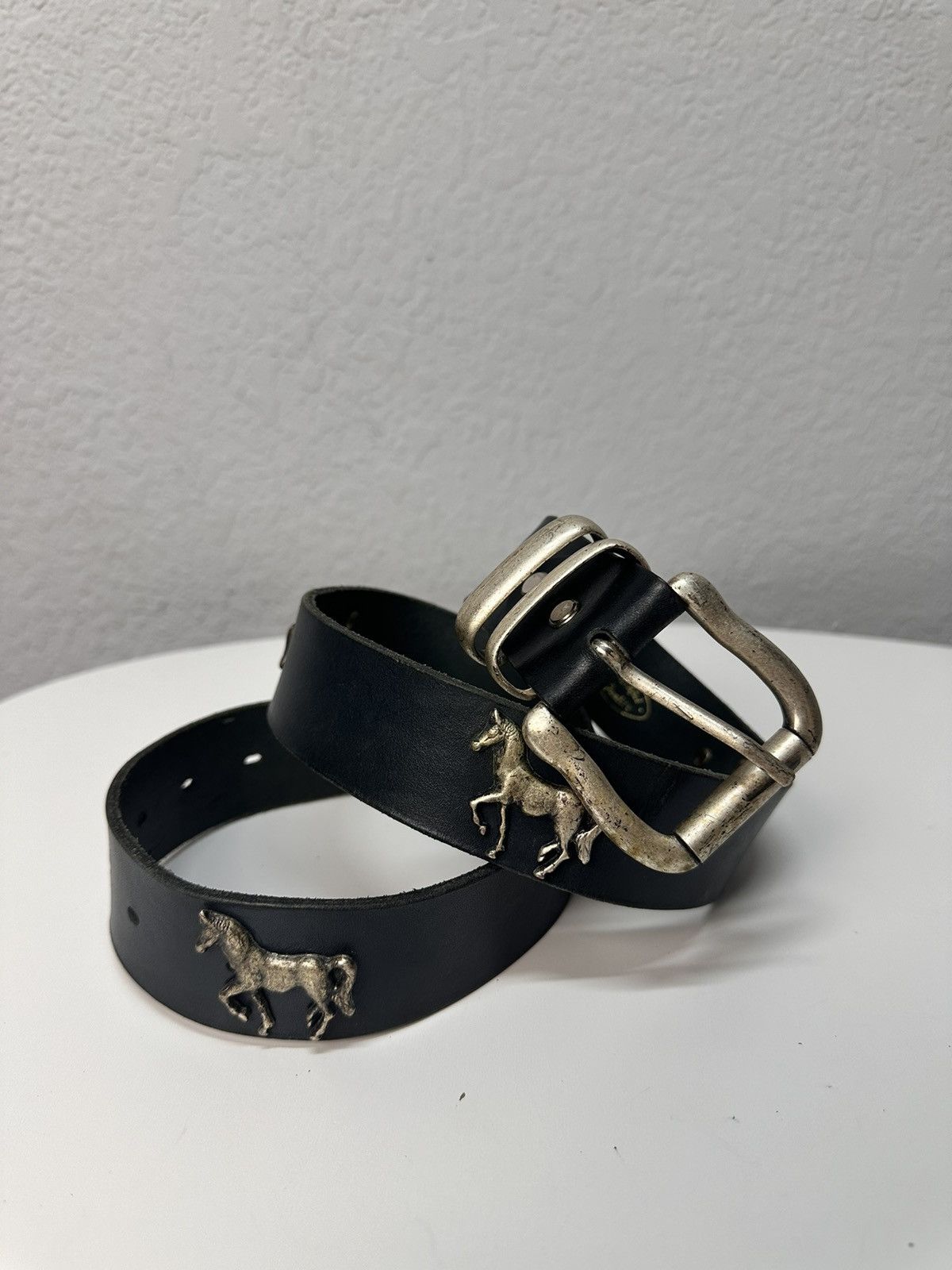 B.B. Simon Vintage 90s Leather Belt Ifsixwasnine Hysteric Glamour Style Size ONE SIZE - 4 Thumbnail