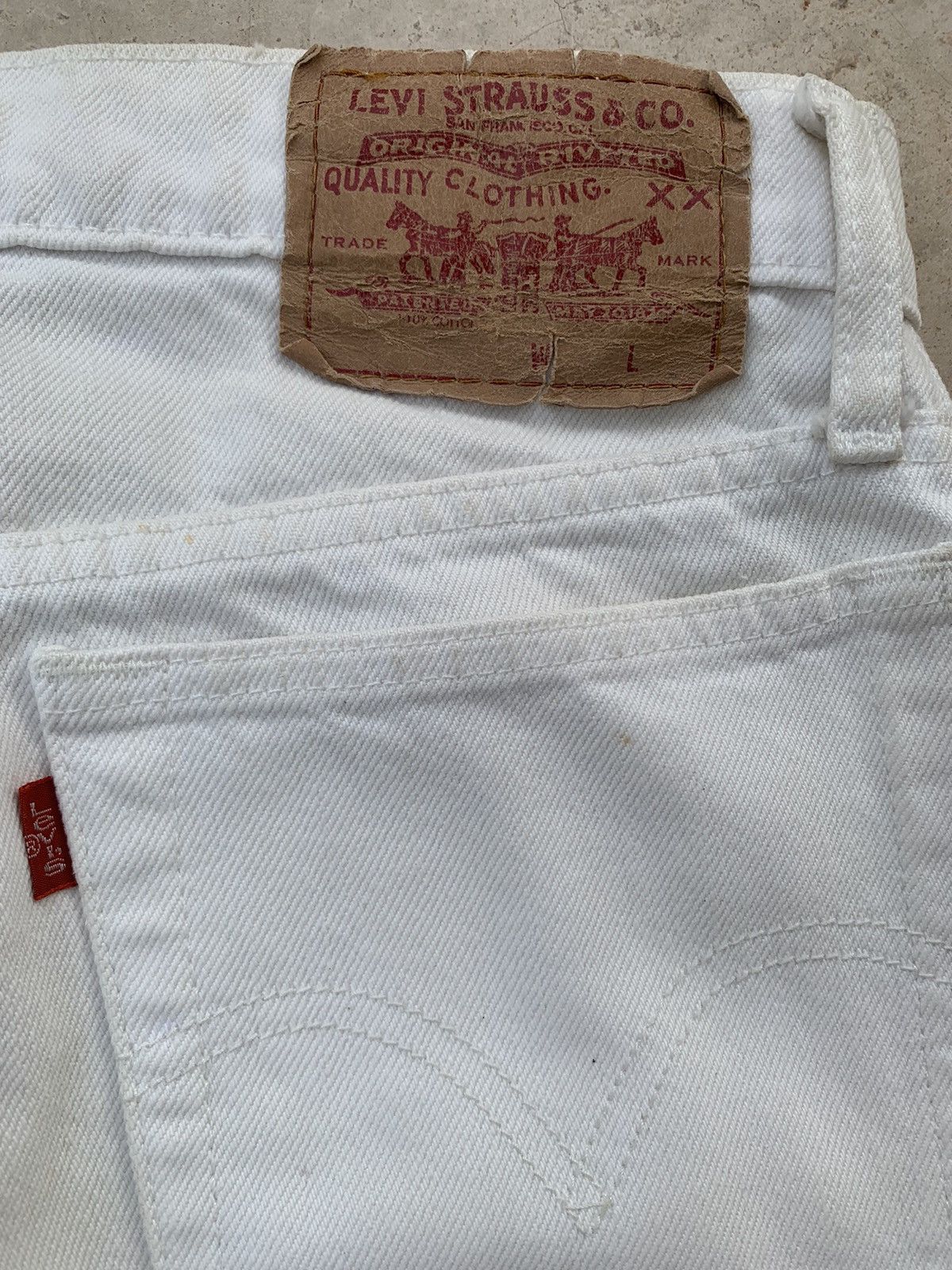 Levi's Vintage Levis 90s White Jeans Denim Pant Size US 28 / EU 44 - 6 Thumbnail