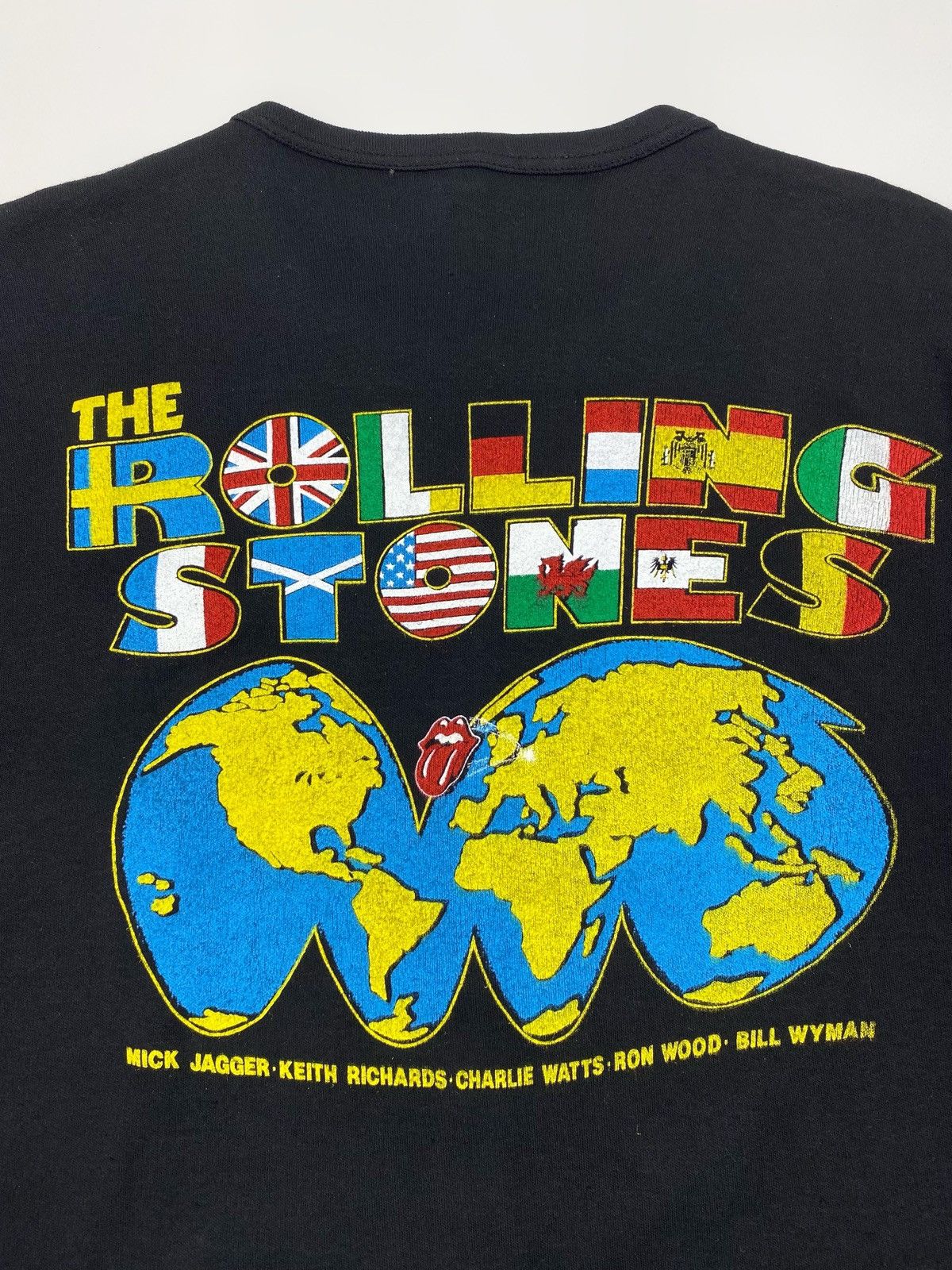 Band Tees 1980’s Vintage The Rolling Stones World Tour Slim Ringer Tee Size US L / EU 52-54 / 3 - 7 Thumbnail
