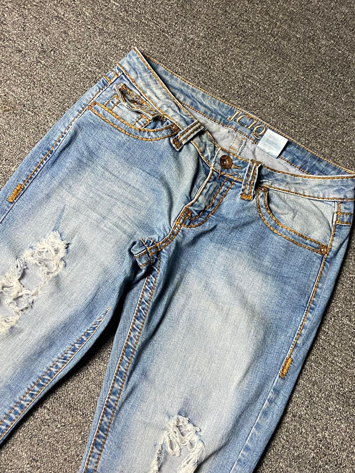 Japanese Brand JCJQ Brand Distressed Denim Ripped Jeans (162) Size 30" / US 8 / IT 44 - 11 Thumbnail