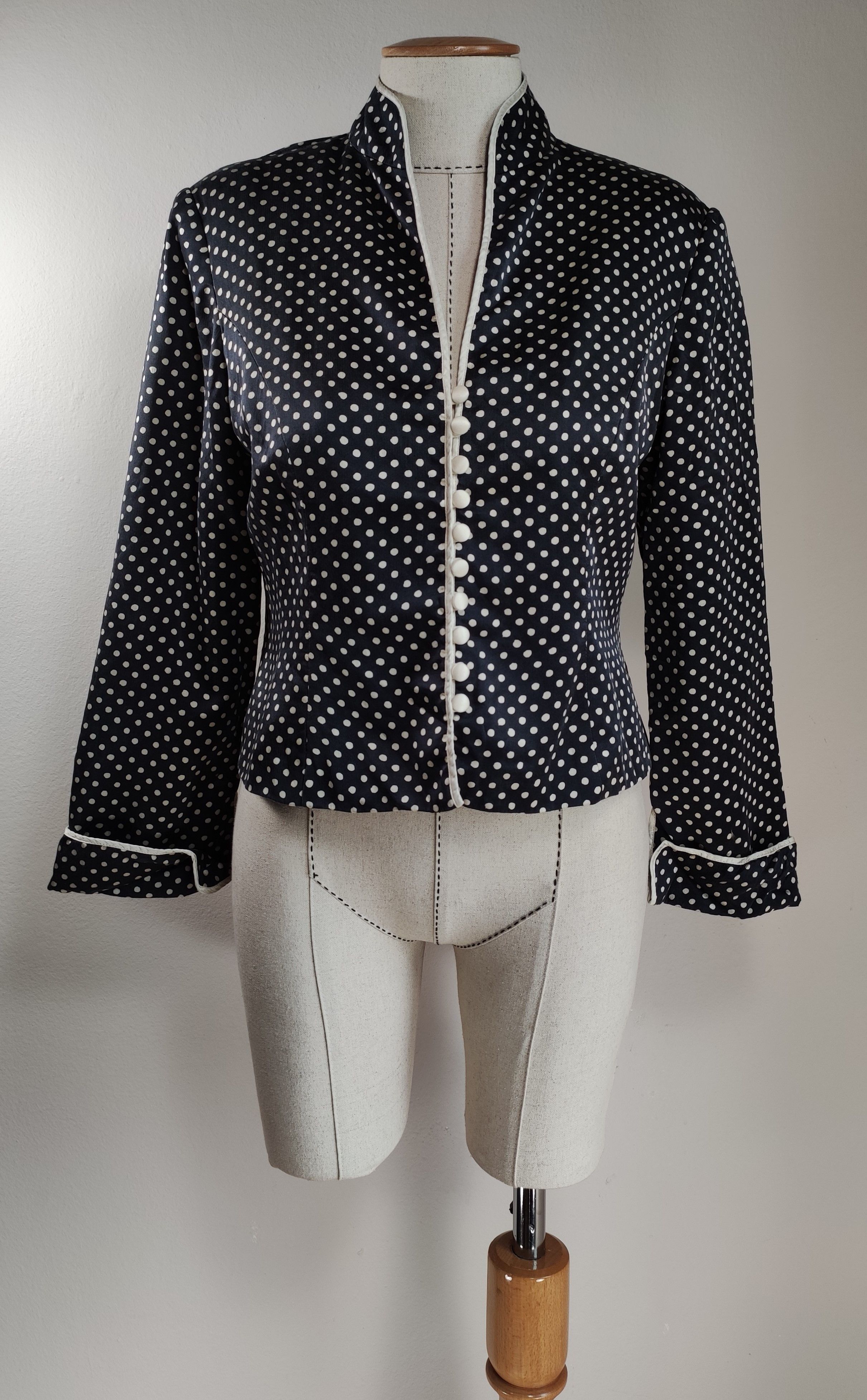 Silk Polkadot Blazer Vintage