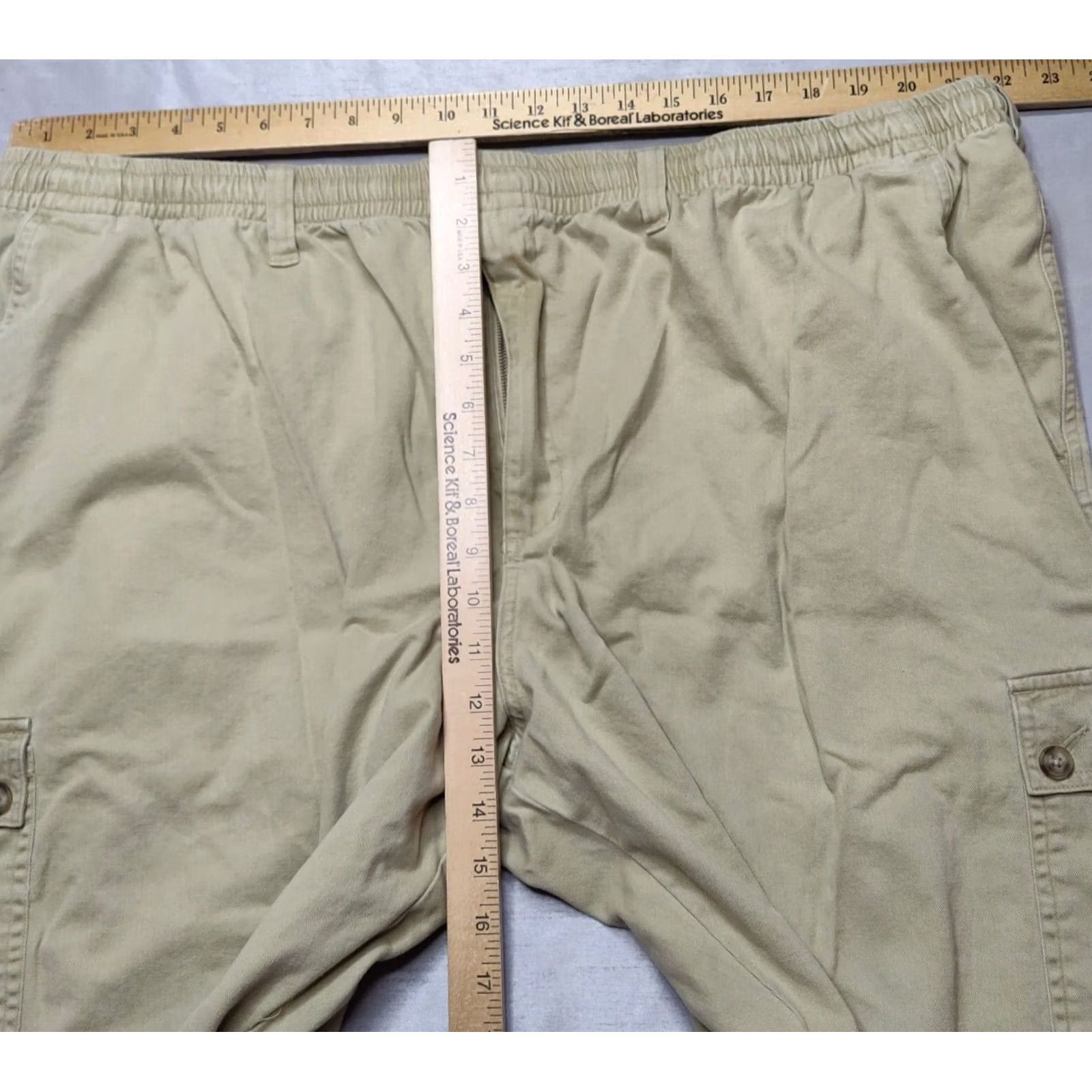 Big Dogs BIG DOGS Men Big 2X Khaki Cotton Elastic Waistband Pull-On Cargo Pants Size US 39 - 5 Thumbnail