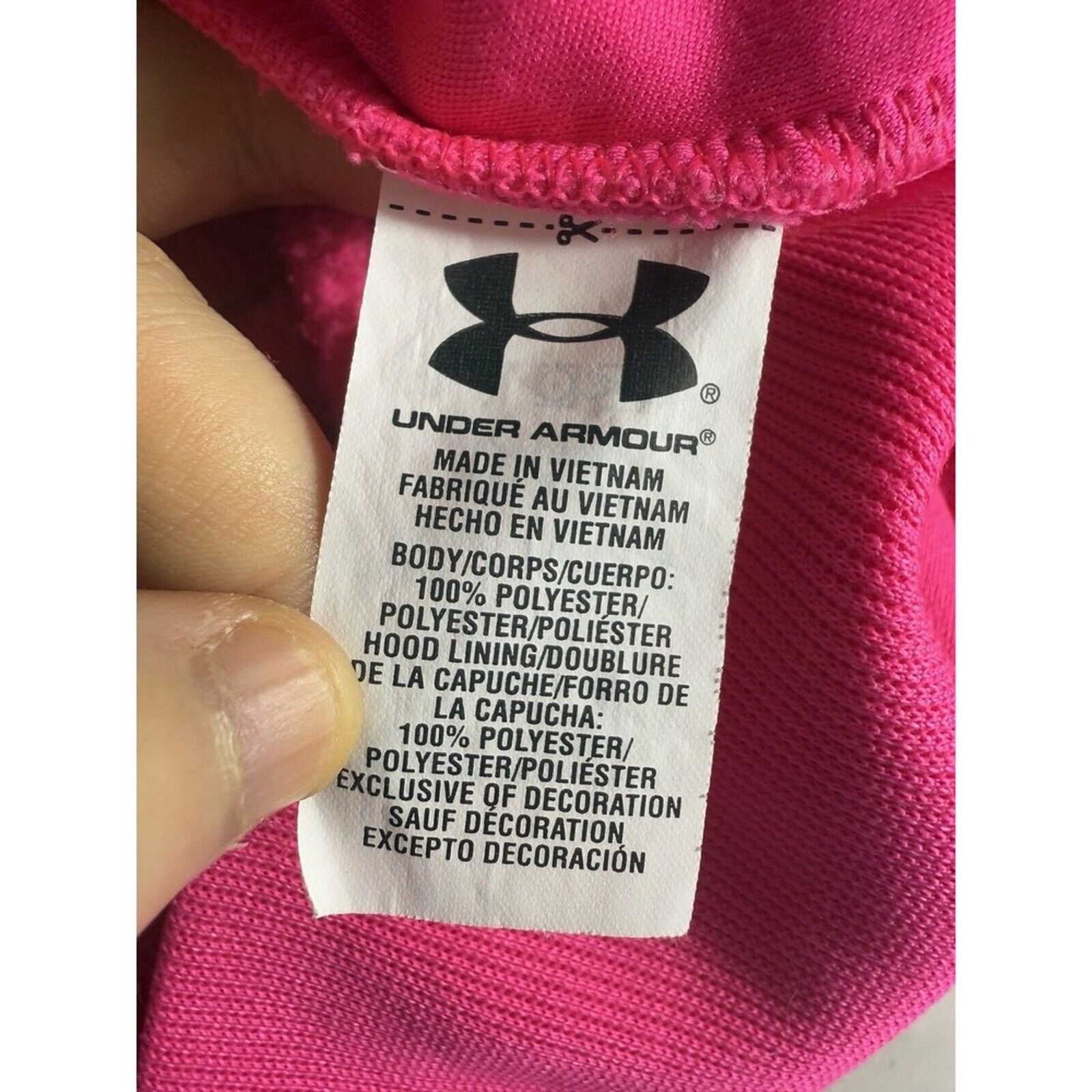 Under Armour Under Armour M Pink Full Zip Hooded Jacket Fleece Lined Size M / US 6-8 / IT 42-44 - 8 Thumbnail