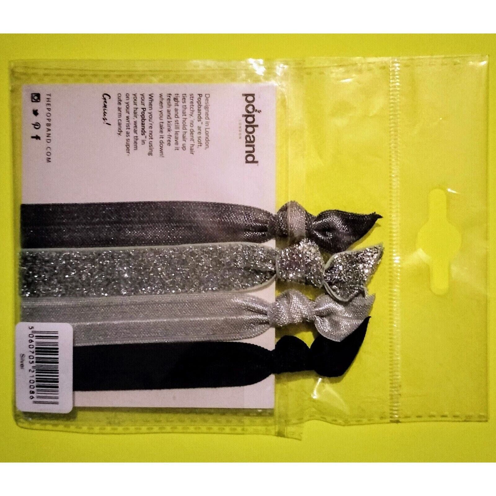 Other Popband Silver Gray Lace Shiny Glitter Hair Tie Accessories Size ONE SIZE - 3 Thumbnail