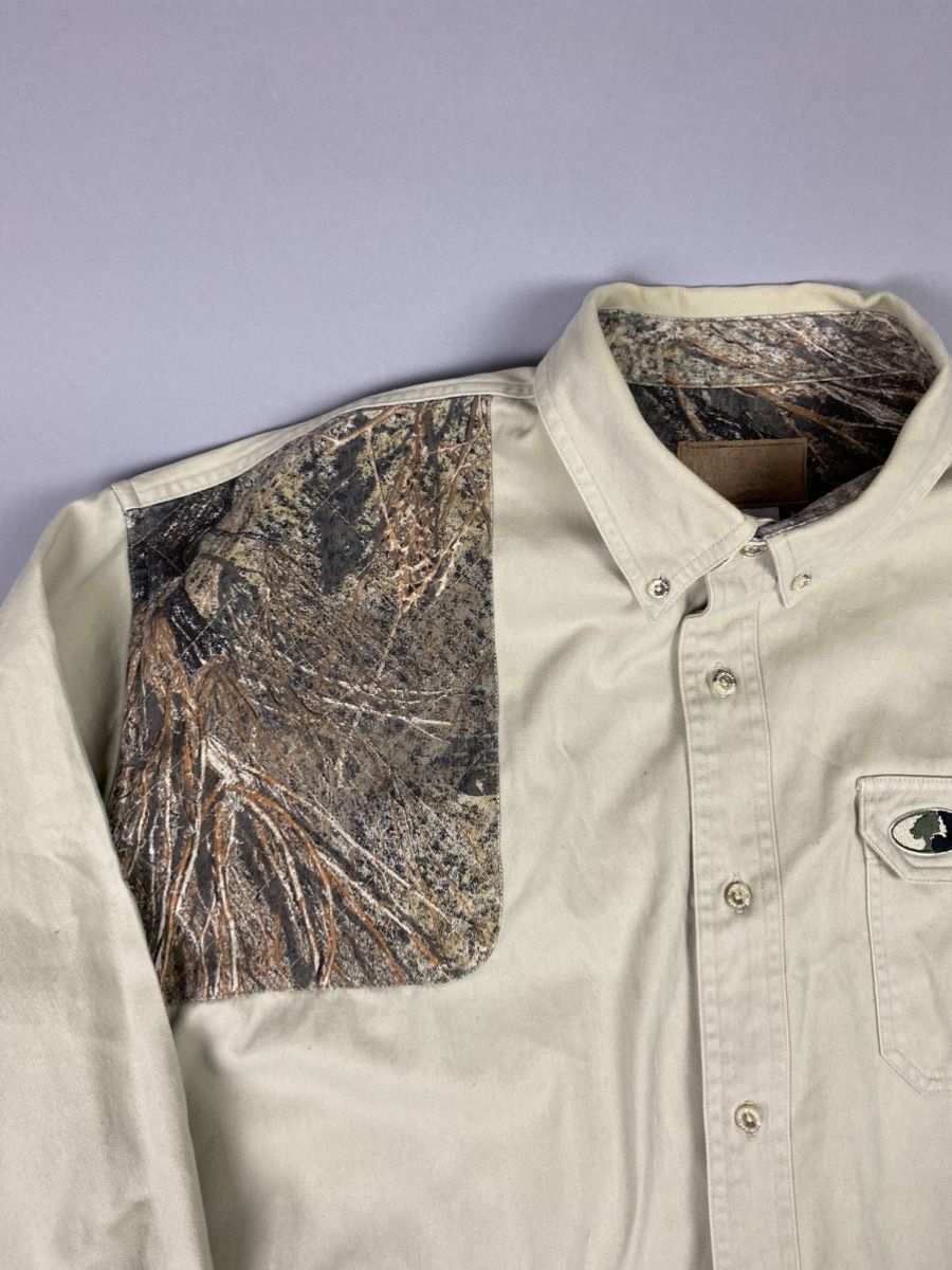 Mossy Oaks × Vintage Vintage Mossy Oak Long Sleeve Shooter Shirt – Camo Accents Size US XXL / EU 58 / 5 - 4 Thumbnail