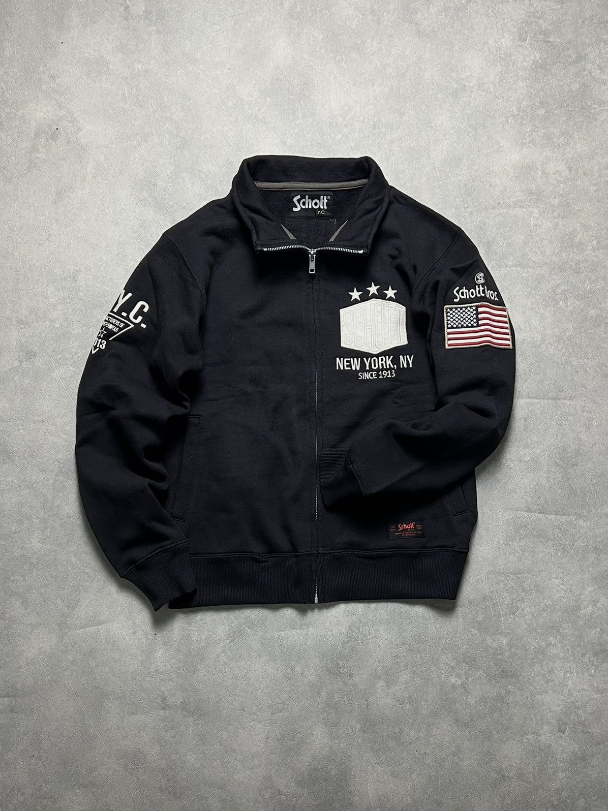 Schott Vintage Schott Bros. NYC Zip-up Sweatshirt Jacket Size US XXS / EU 40 - 2 Thumbnail