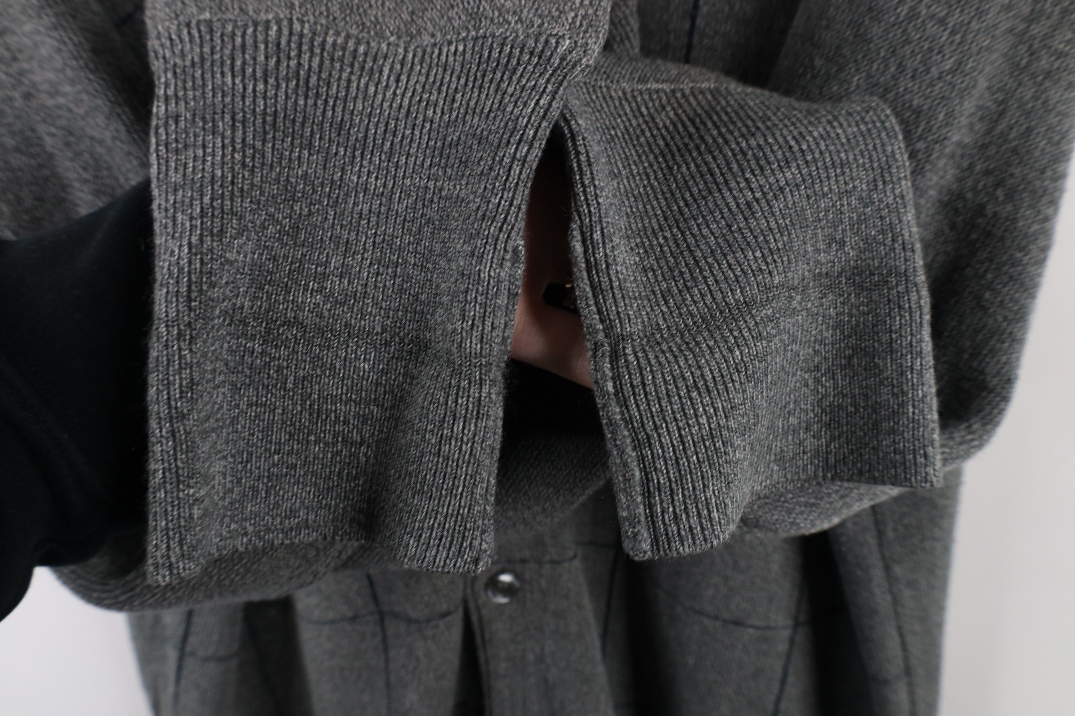Vintage Vintage 90s Streetwear Knit Button Cardigan Sweater Gray Size US XL / EU 56 / 4 - 10 Thumbnail