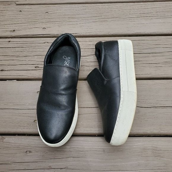 Other Jslides Acer Black Leather Platform Slip-On sneaker Trainers Size US 8 / IT 38 - 2 Thumbnail