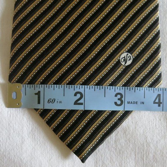 Versace Versace Handmade Classic V2 Stripe Silk Neck Tie Size ONE SIZE - 4 Thumbnail