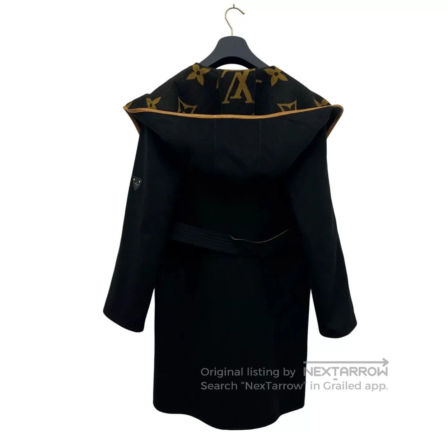 Louis Vuitton Louis Vuitton Black Orange Print Hooded Coat. Size US XL / EU 56 / 4 - 3 Thumbnail