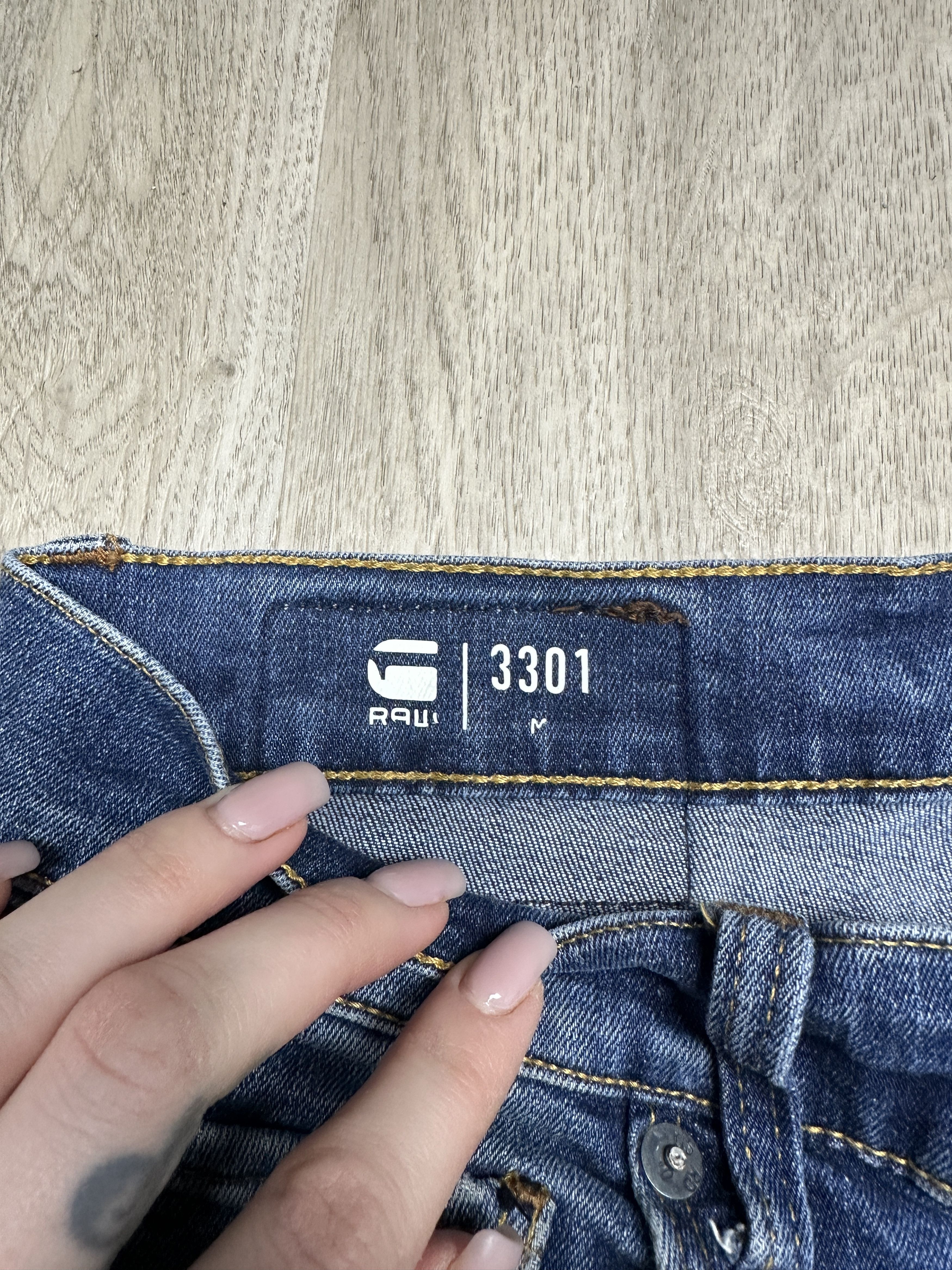 G-Star G Star Raw 3301 Slim Mens Denim Pants Jeans Size US 33 - 3 Thumbnail